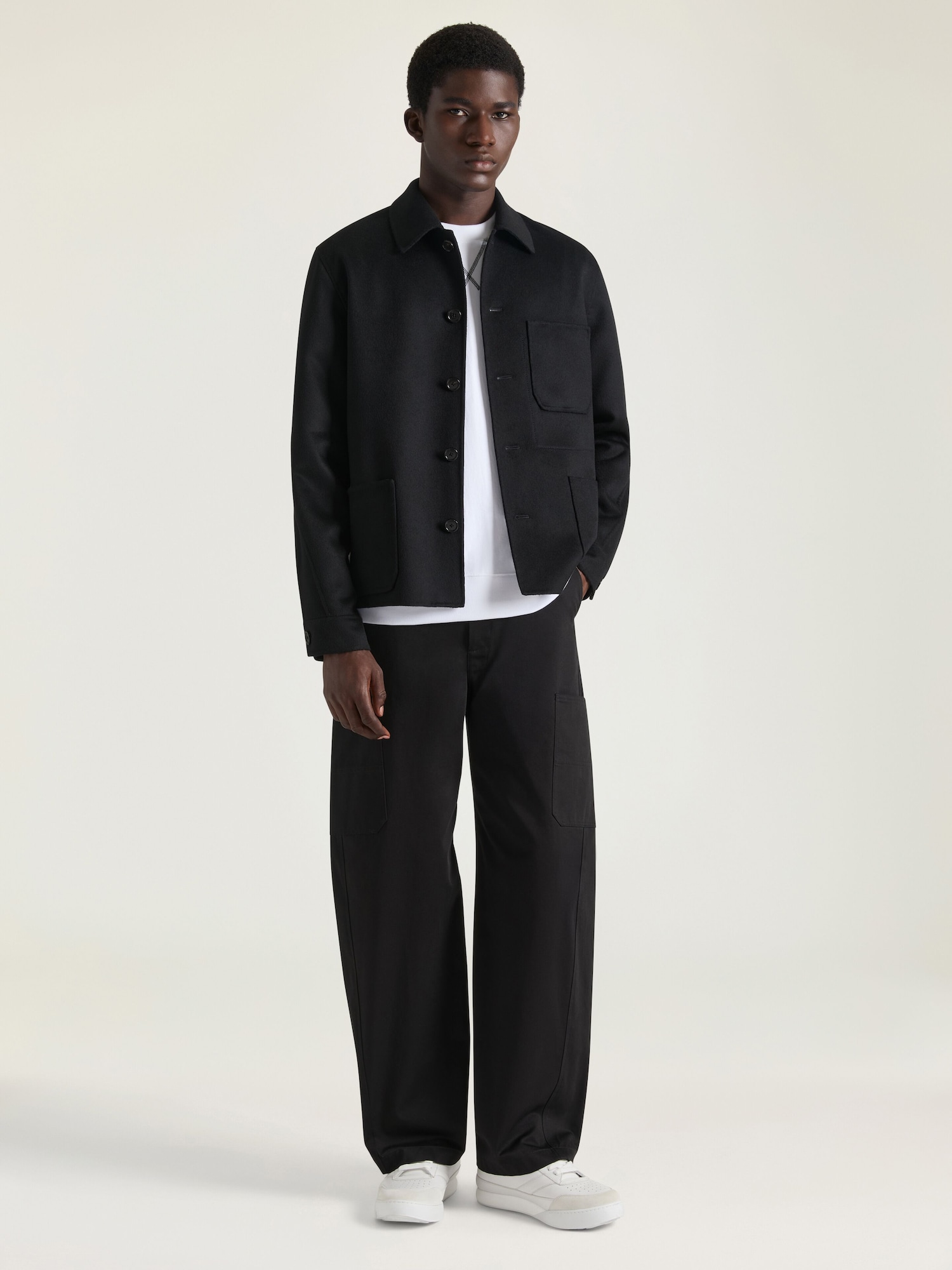 Couture Seam blouson in wool and cashmere