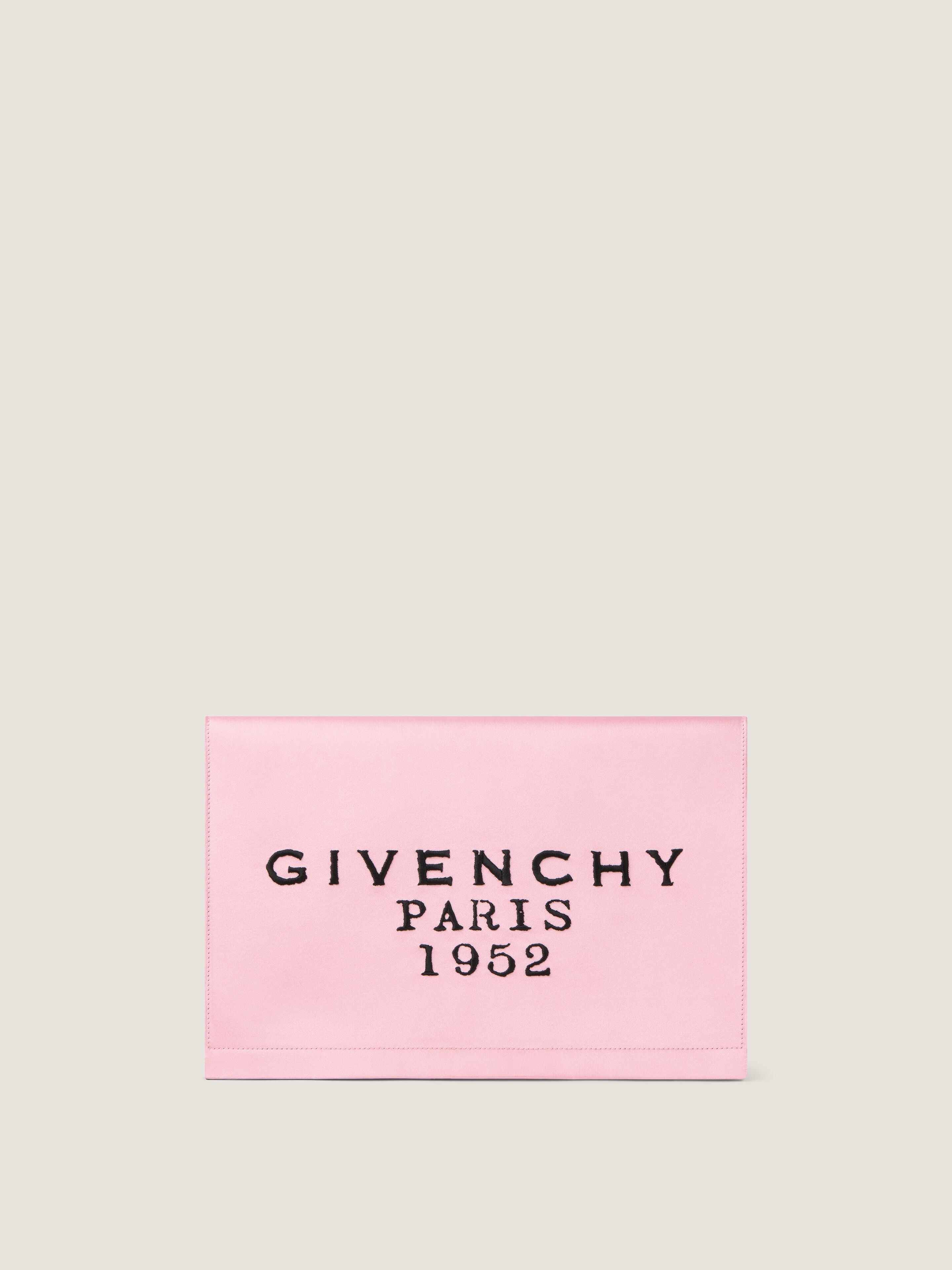 GIVENCHY Paris 1952 pochette in satin in - flamingo | Givenchy ES