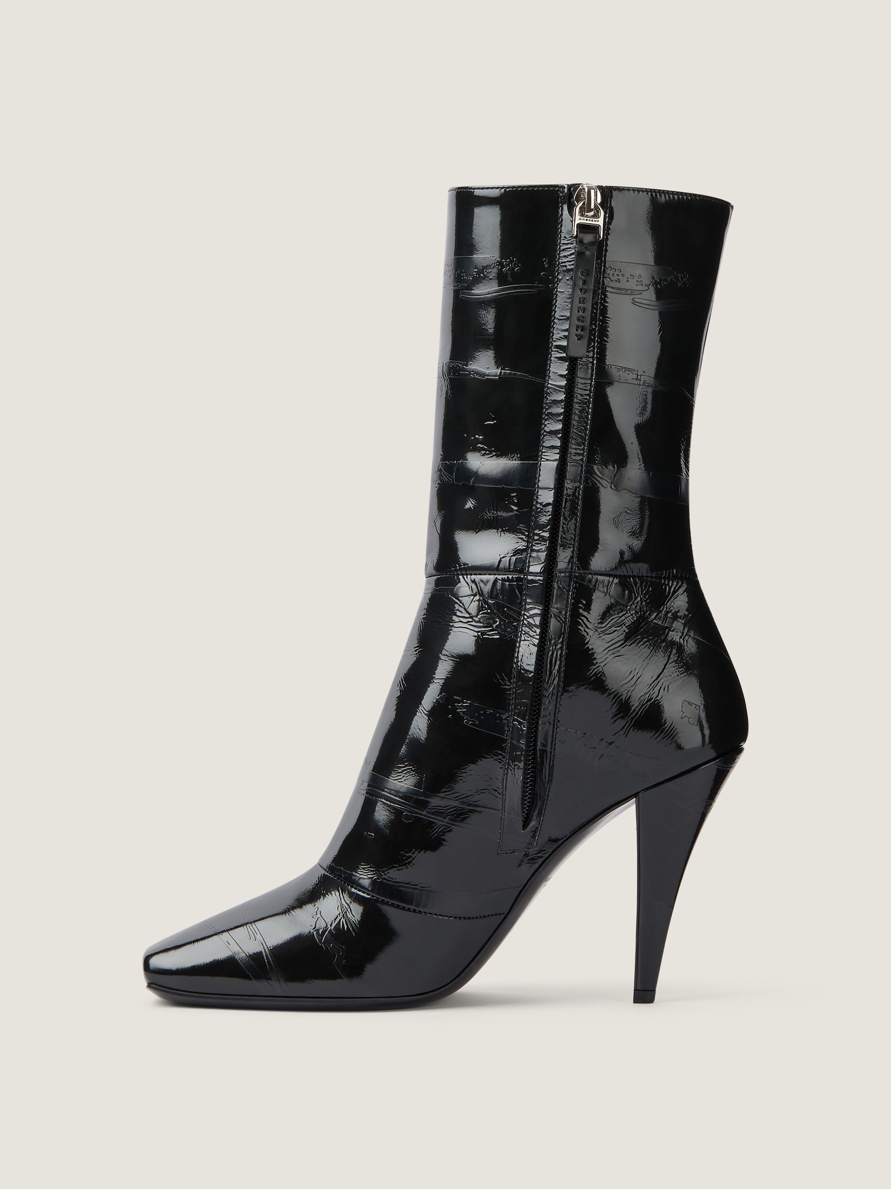 Sliced Square ankle boots in shiny leather in - black - BE605FE2F4