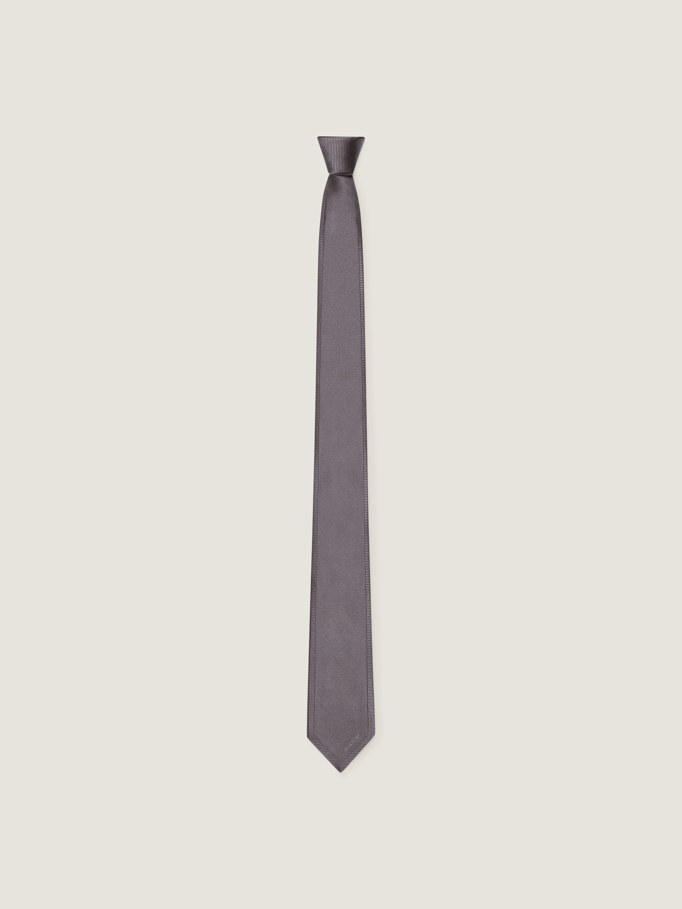 Givenchy tie in silk with jacquard detail in - medium grey