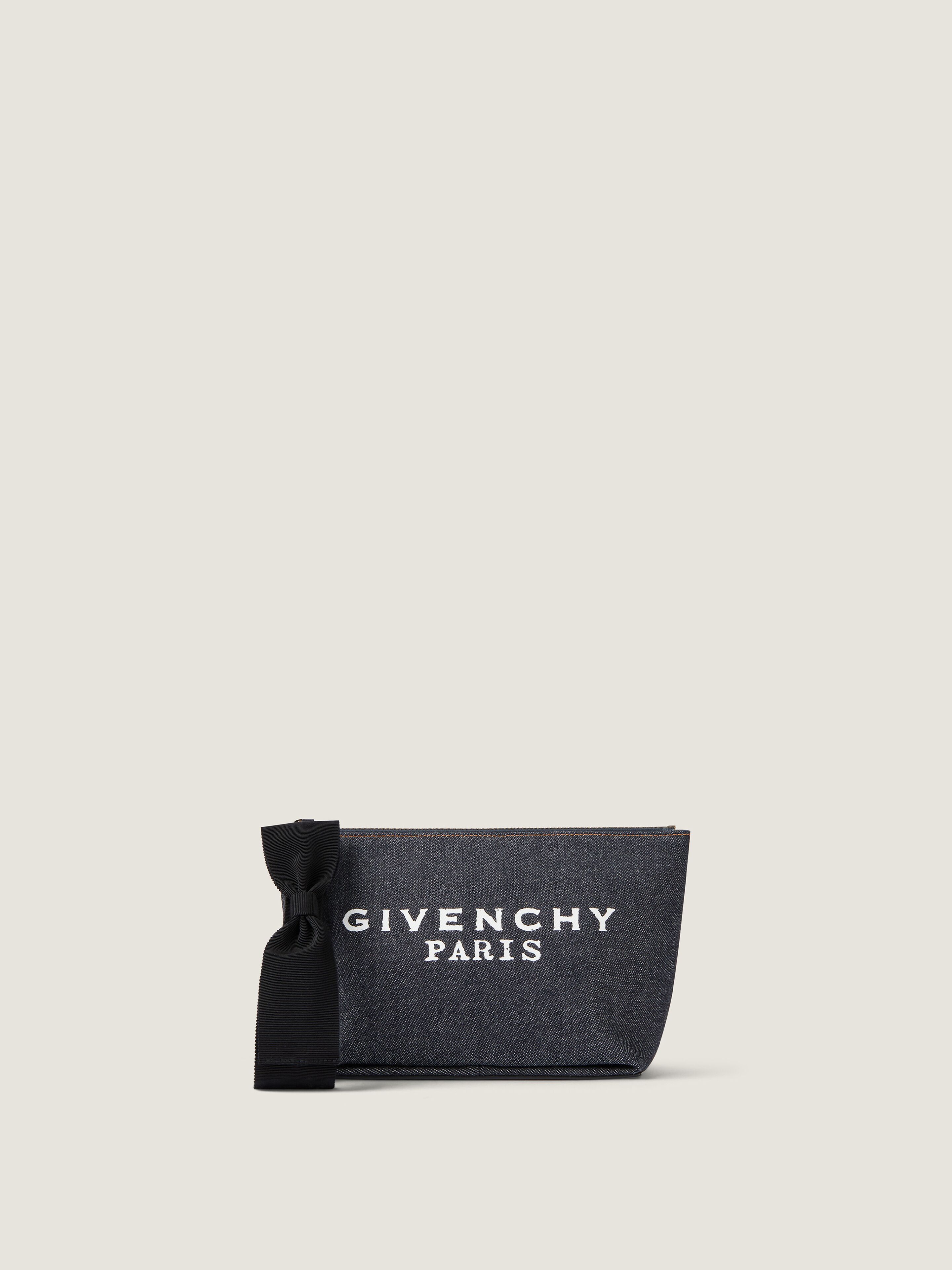 GIVENCHY ポーチミニ バック Small GIVENCHY pouch in denim with bow in - indigo blue