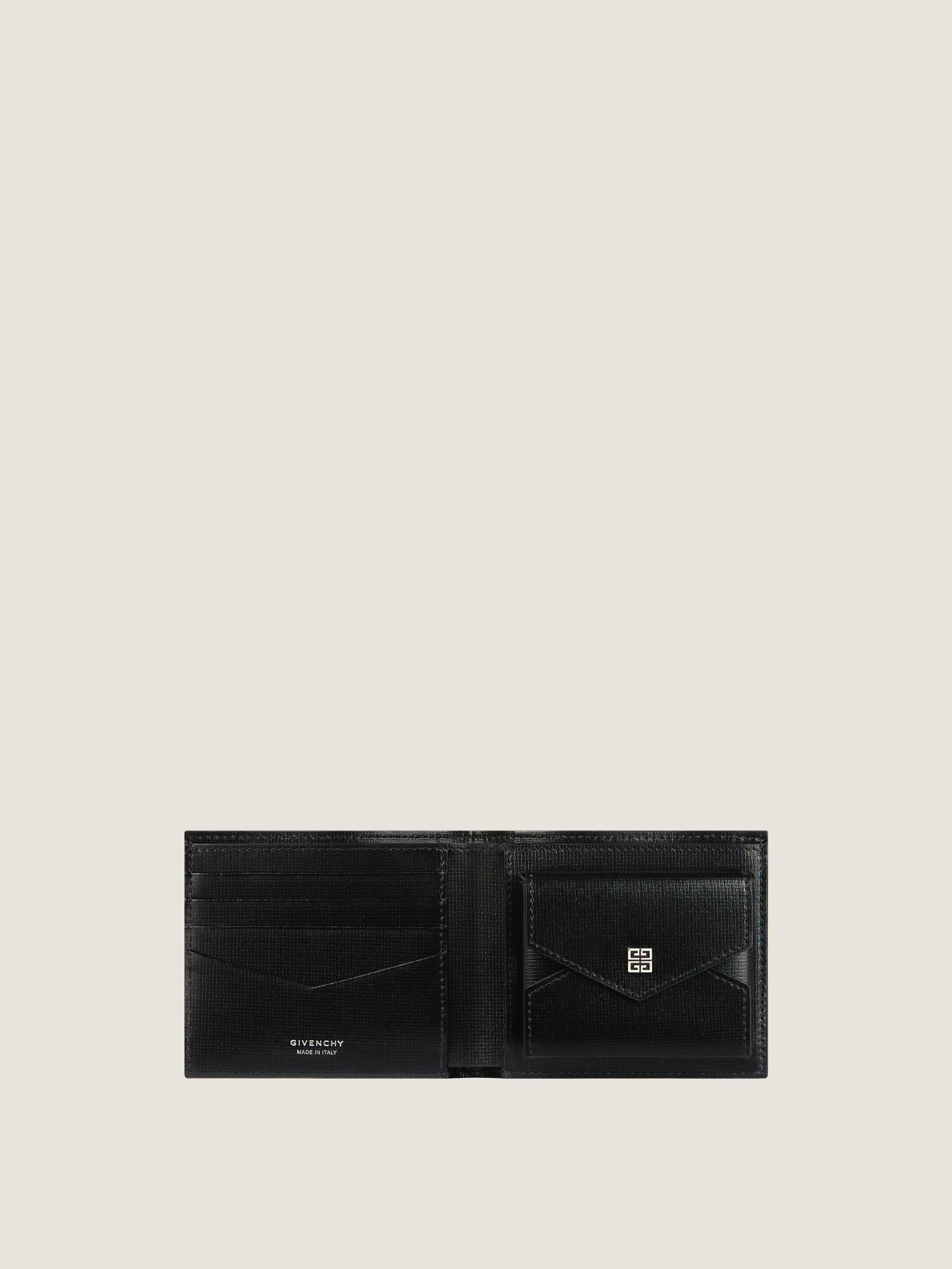 Givenchy ブラック Classic 4G レザー 財布 GIVENCHY ジバンシー 財布 メンズ 二つ折り札入れ ロゴ エンボス