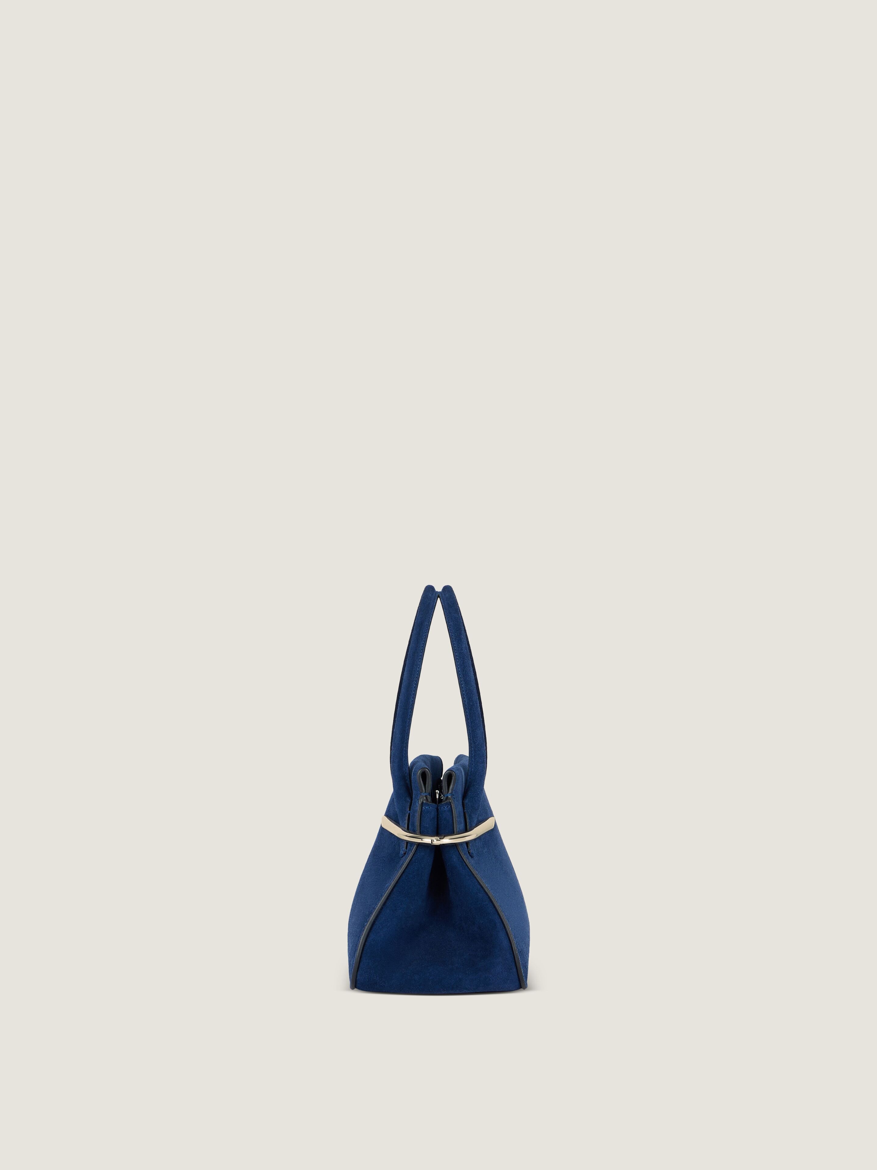 Medium Pinch bag in suede leather in - saphir blue - BB5158B2L7