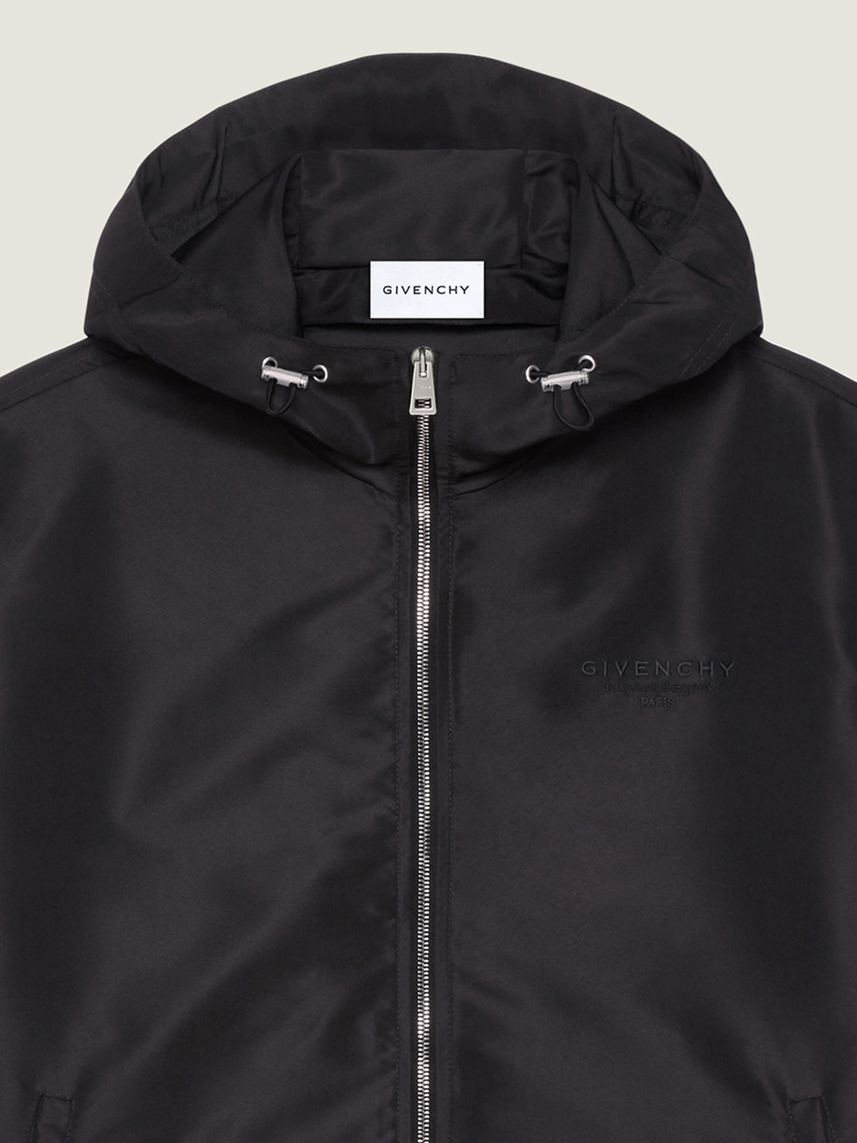 Windbreaker in polyfaille with GIVENCHY Stamp embroidery in