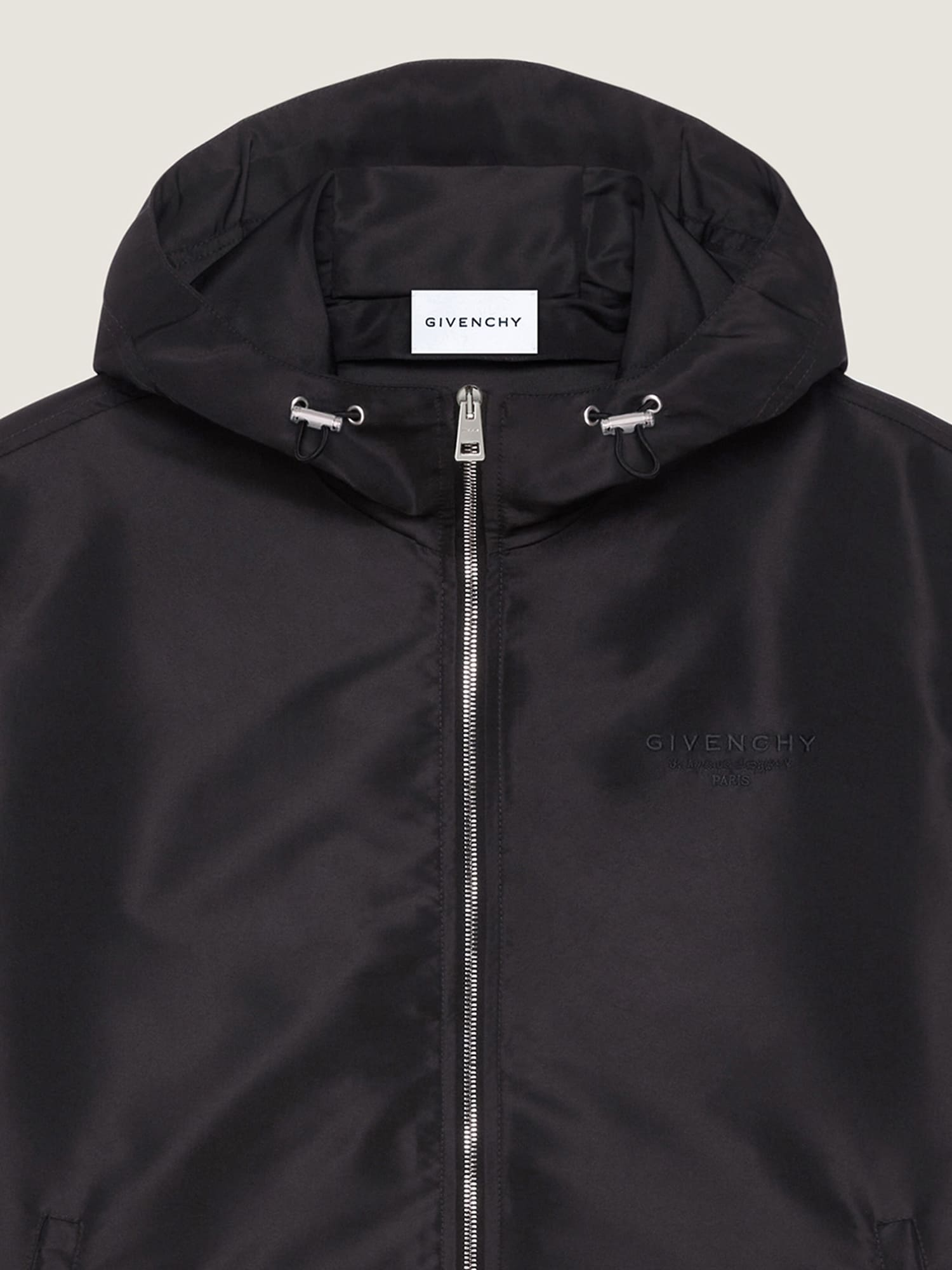 Windbreaker in polyfaille with Givenchy Stamp embroidery in 