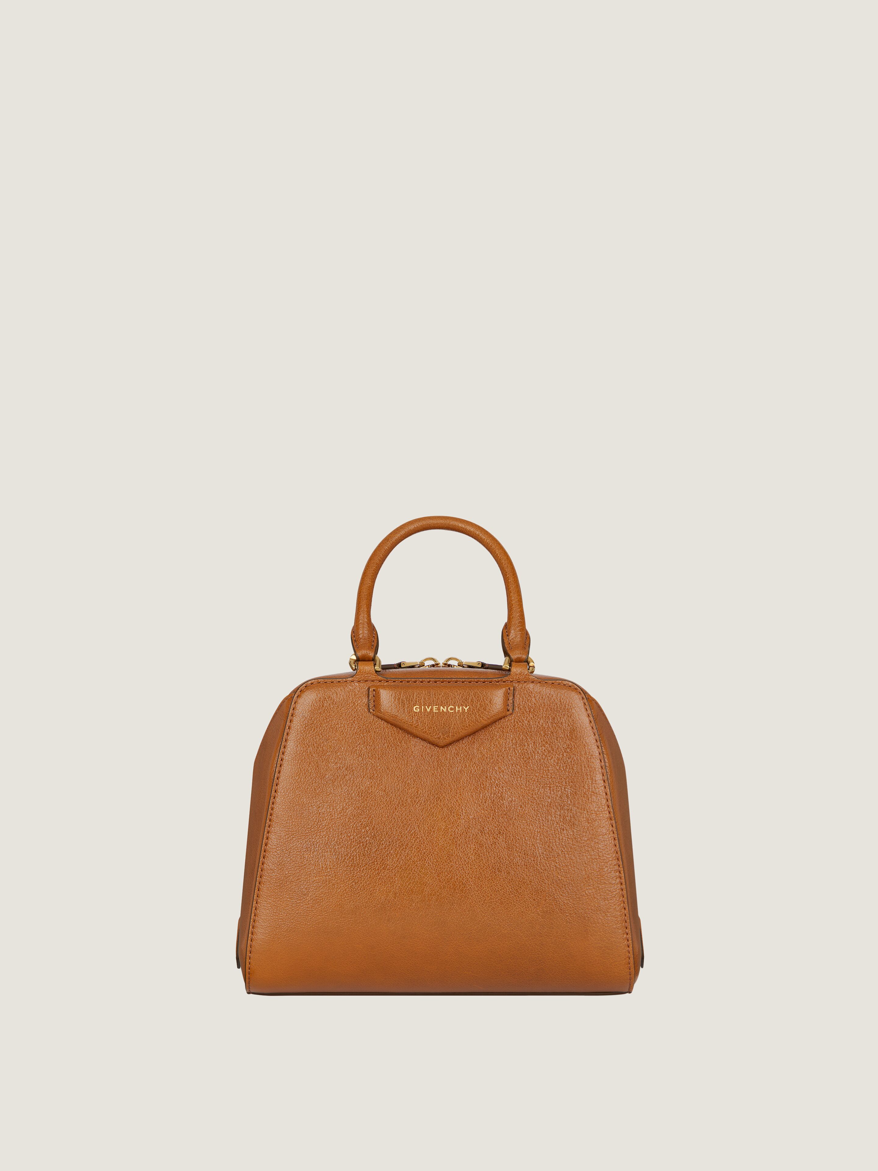 TWISTER WITH BOW DETAIL - SMALL LEATHER TOP HANDLE BAG in