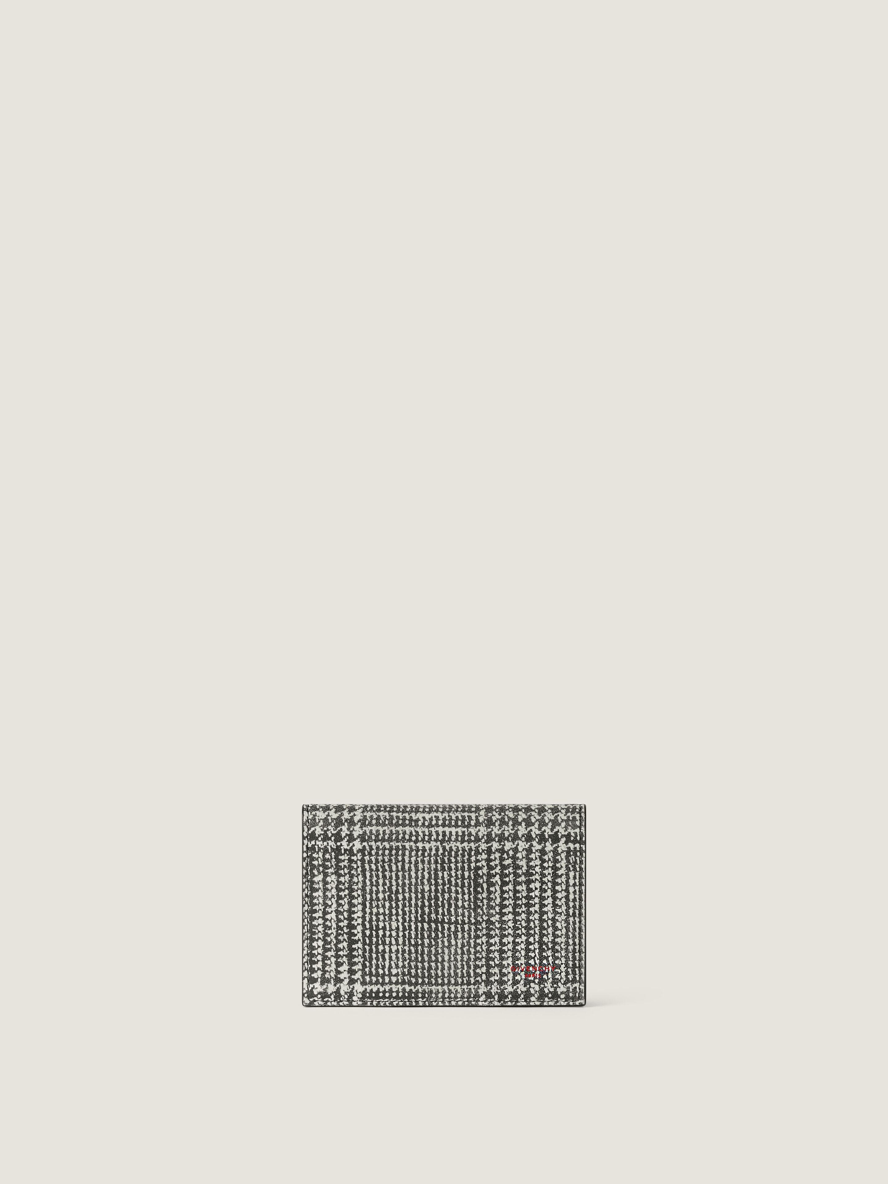 Givenchy Flap Card Holder In Houndstooth Effect Leather