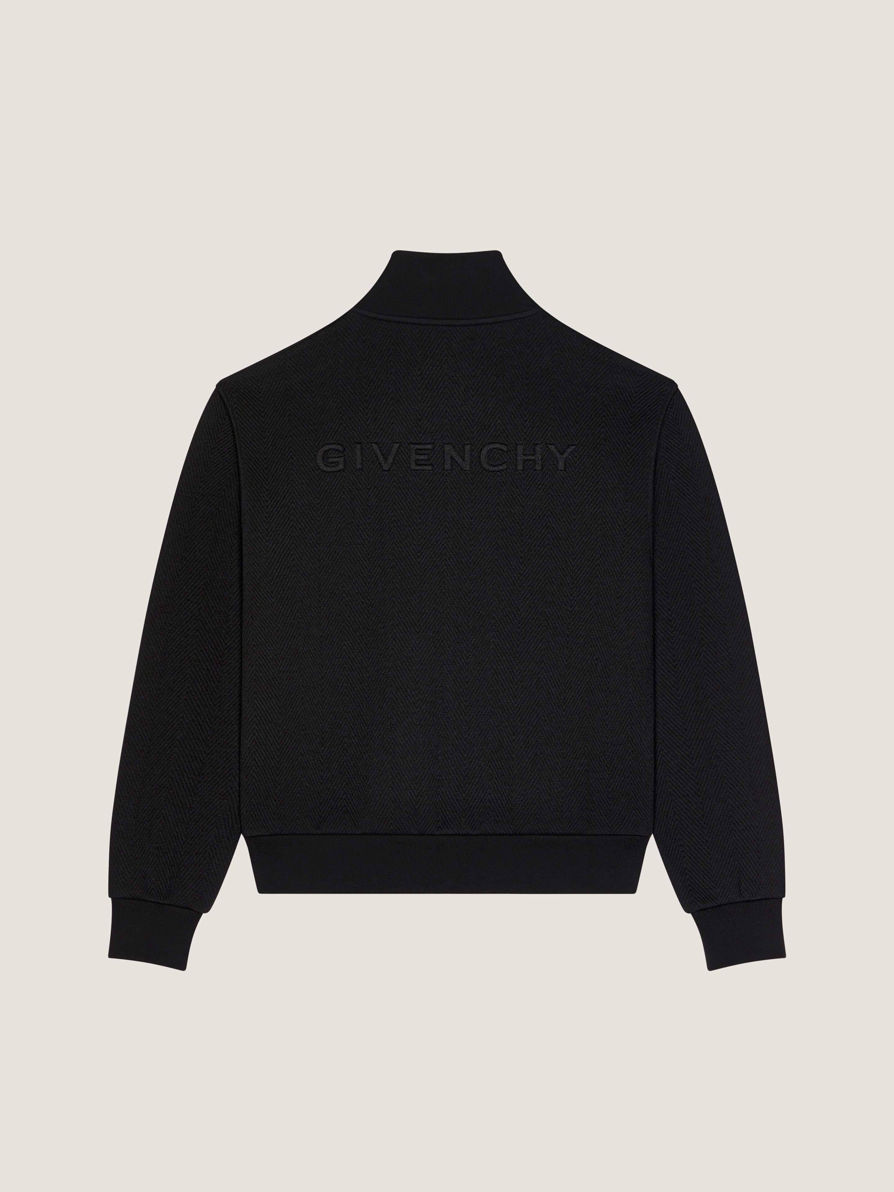 GIVENCHY ブラック スウェットシャツ H23 Herringbone sweatshirt with Givenchy jacquard in - black