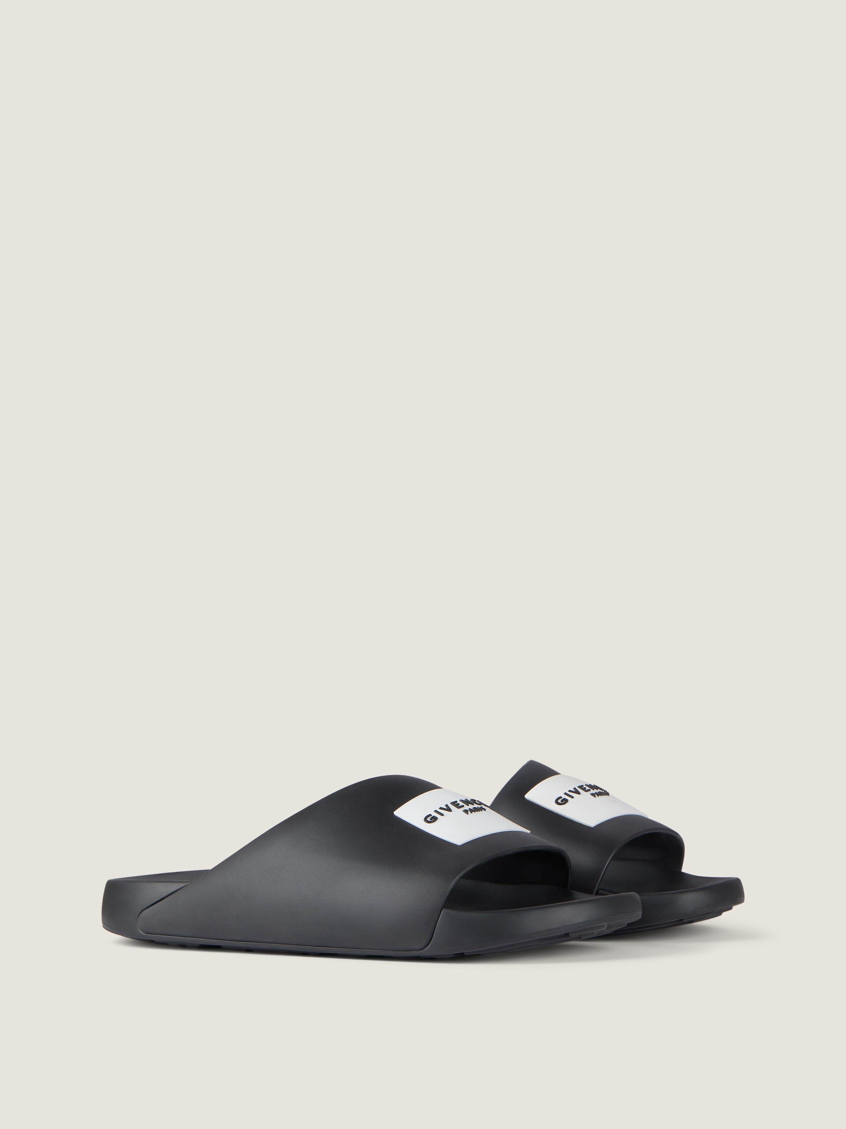 Label Slide mules in rubber in - black - BH302MH1XL-001 | Givenchy US
