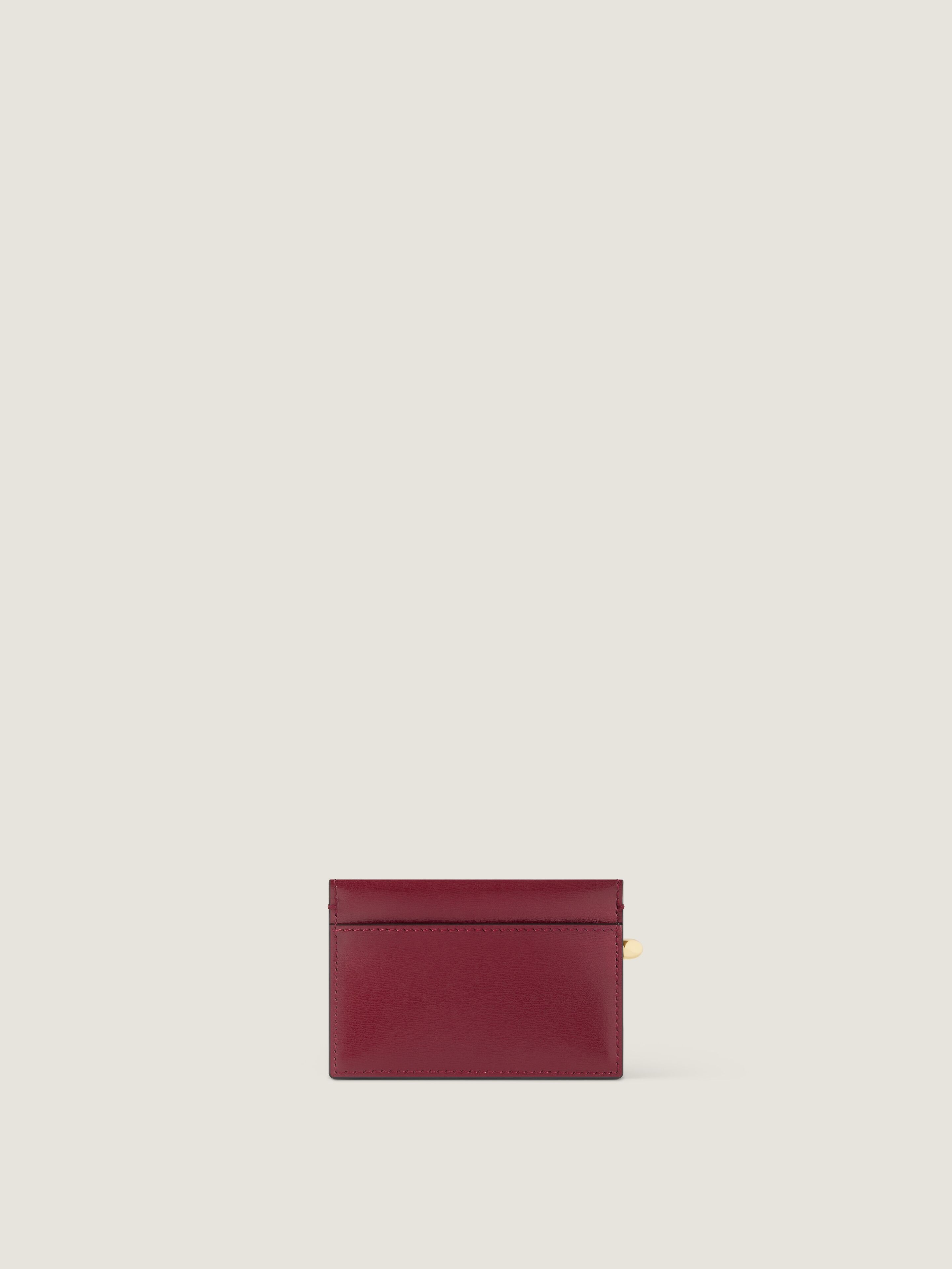 Givenchy ジバンシー　ボルドー　電池新品　レザーベルト バーガンディ Pinch card holder in leather in - burgundy - BB60QDB2D3-604