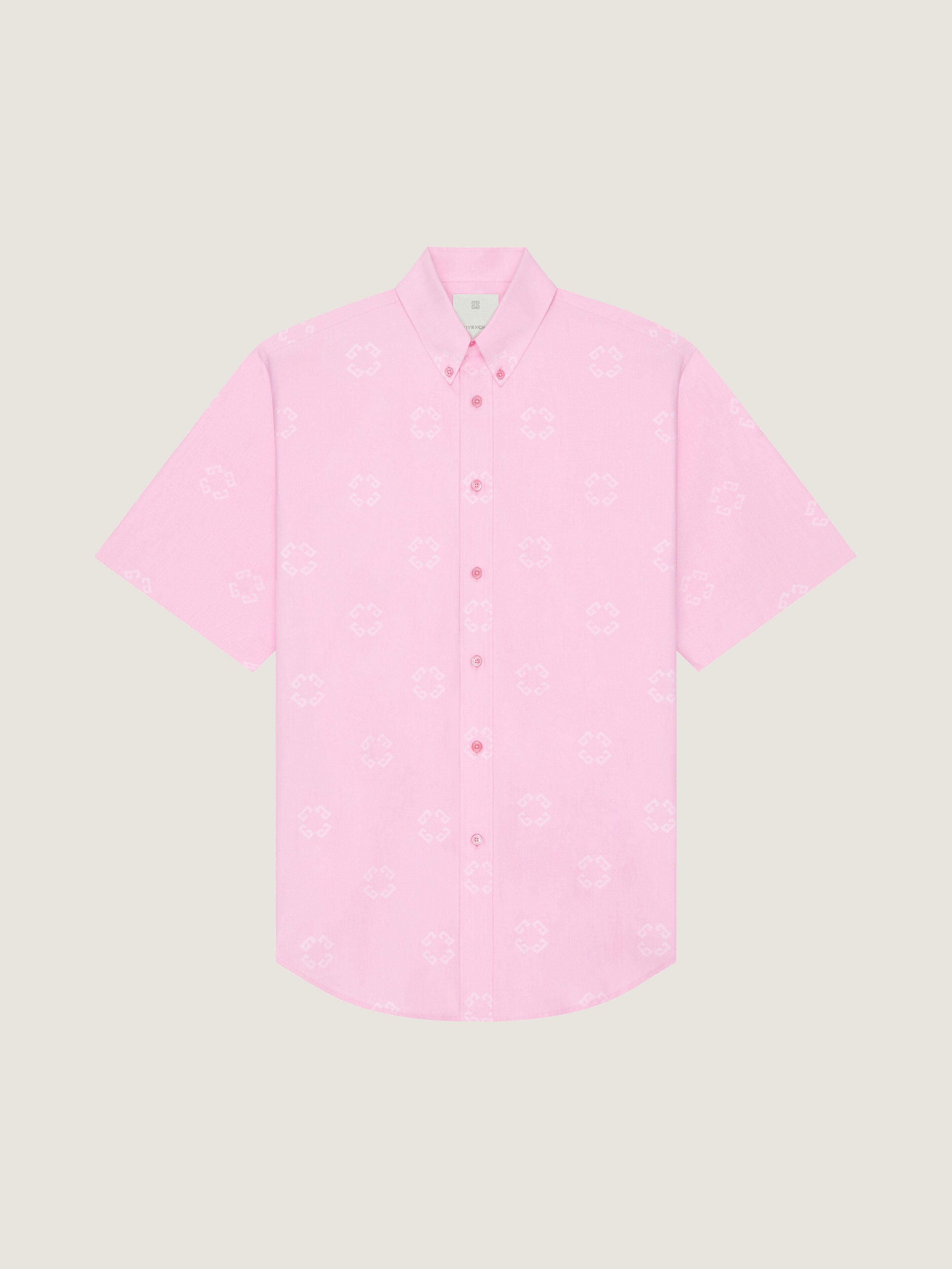 Shirt in monogram 72 jacquard in - baby pink | Givenchy US