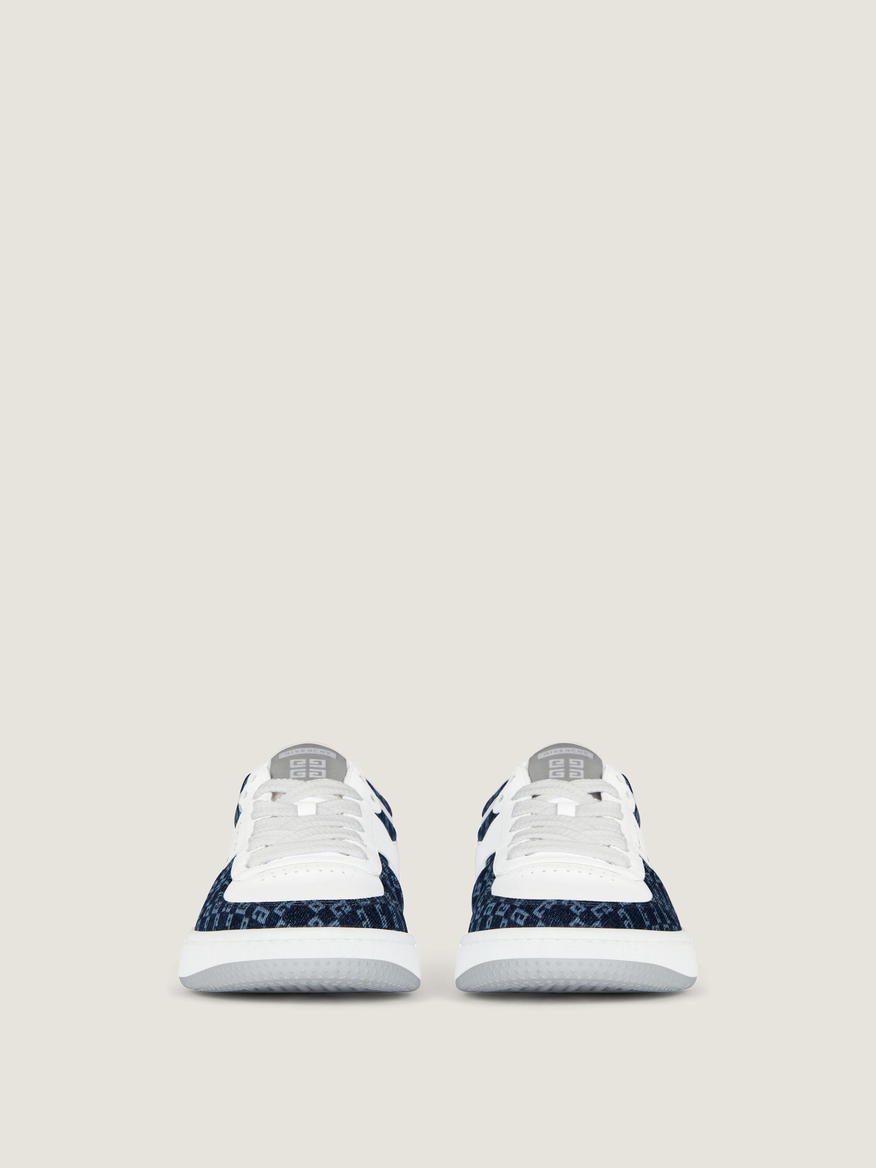 G Move sneakers in leather and monogram 72 denim | Givenchy
