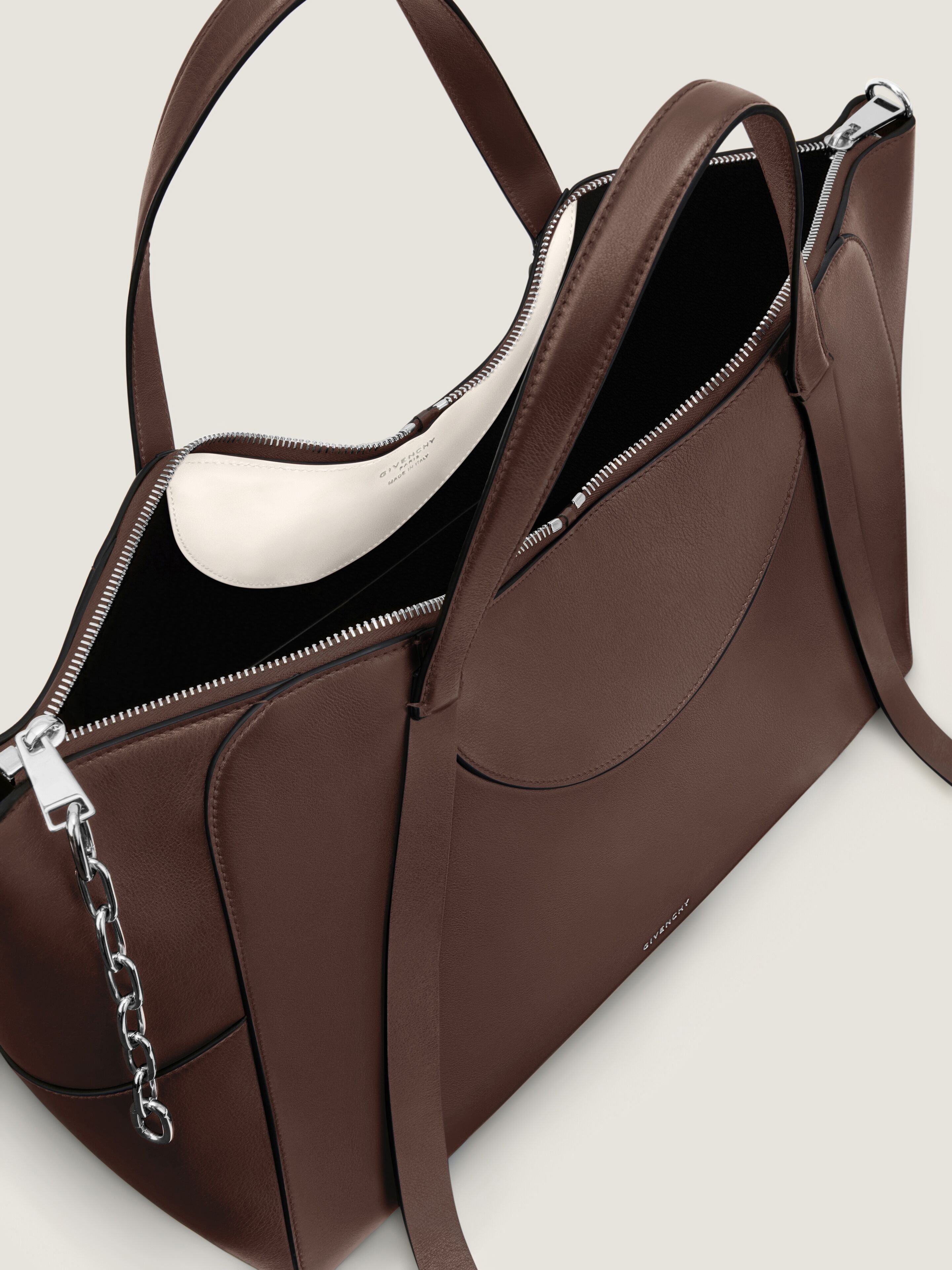 Large The Snatch bag in grained leather in - dark brown