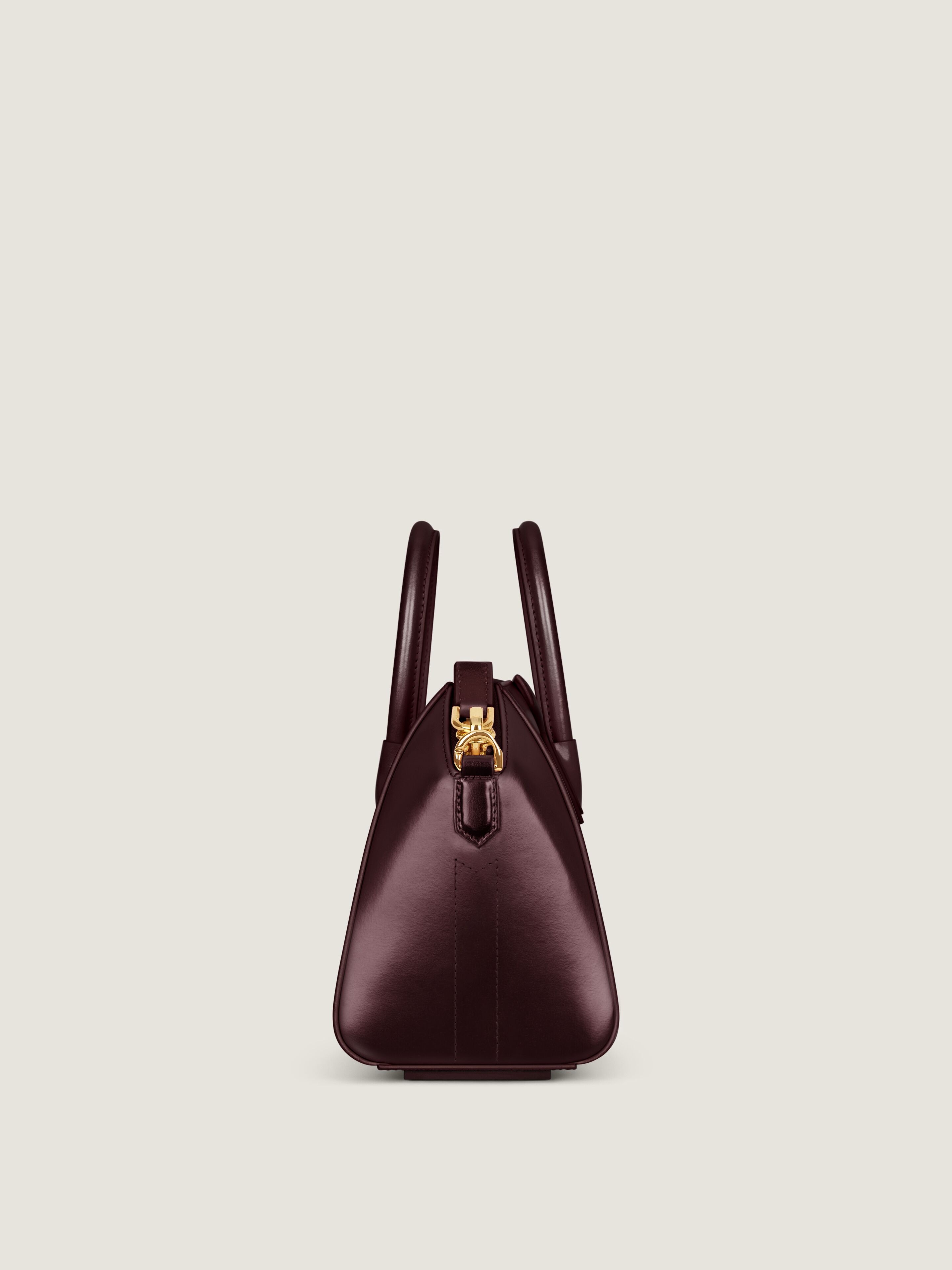 Mini Antigona bag in Box leather in - burgundy - BB5148B13A-604