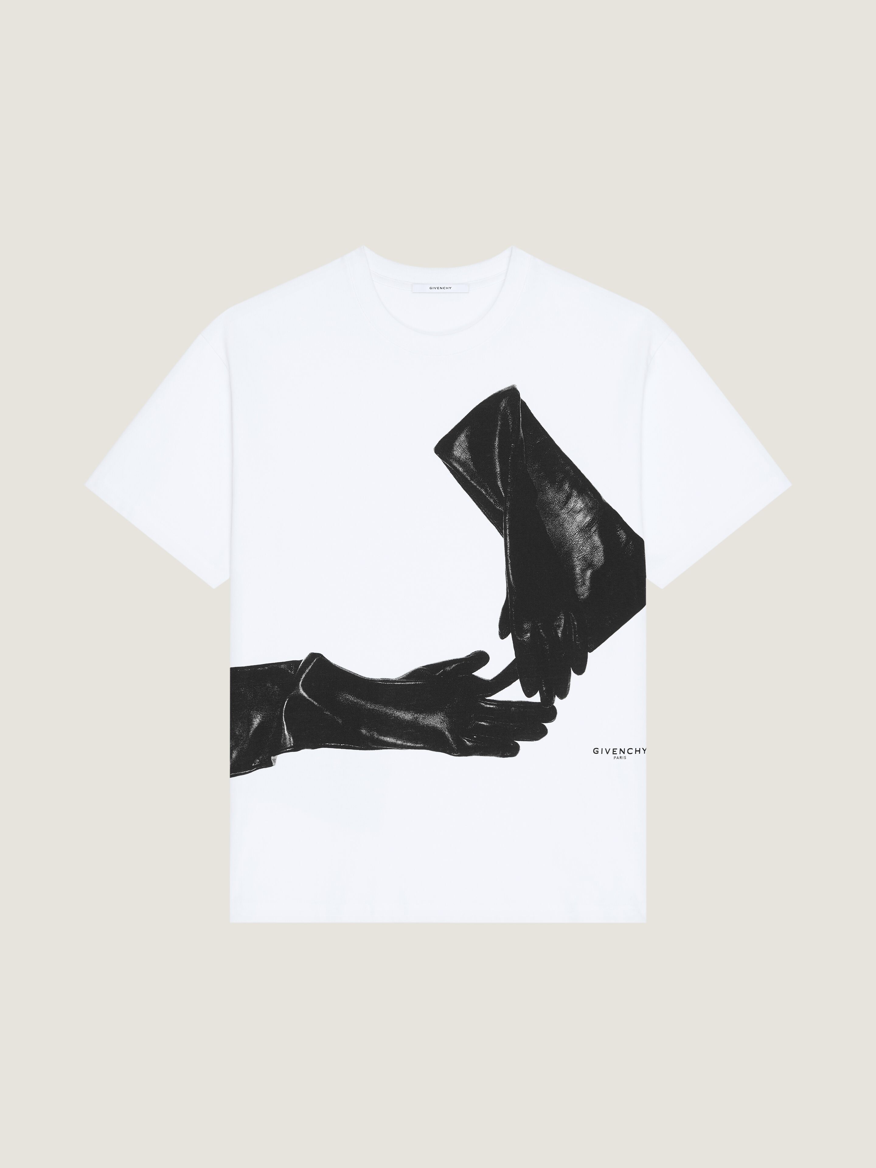 T-shirt in cotton with surrealism print - white in - white
