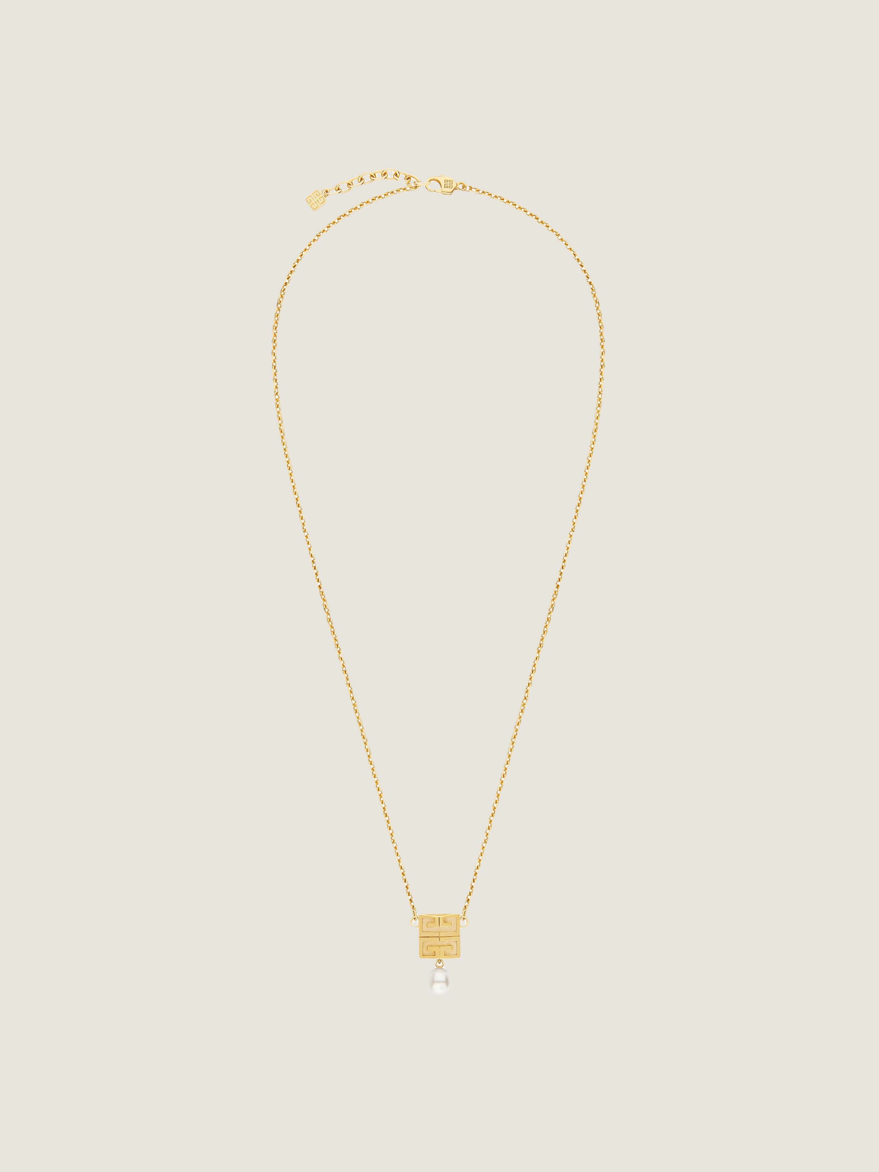 4G necklace in metal with pearl in - golden yellow | Givenchy US