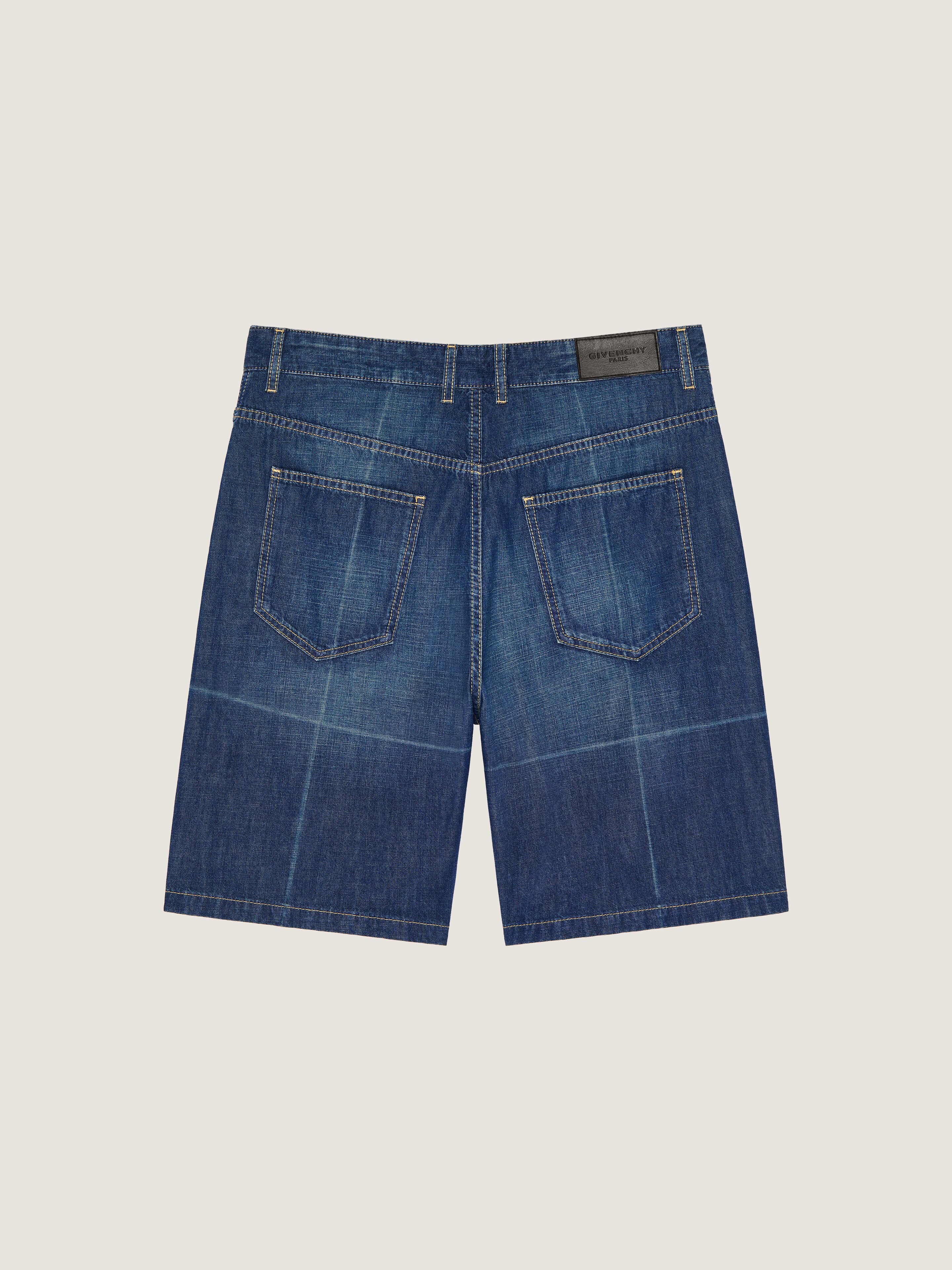 Couture Seam bermuda shorts in denim with folded effect | Givenchy