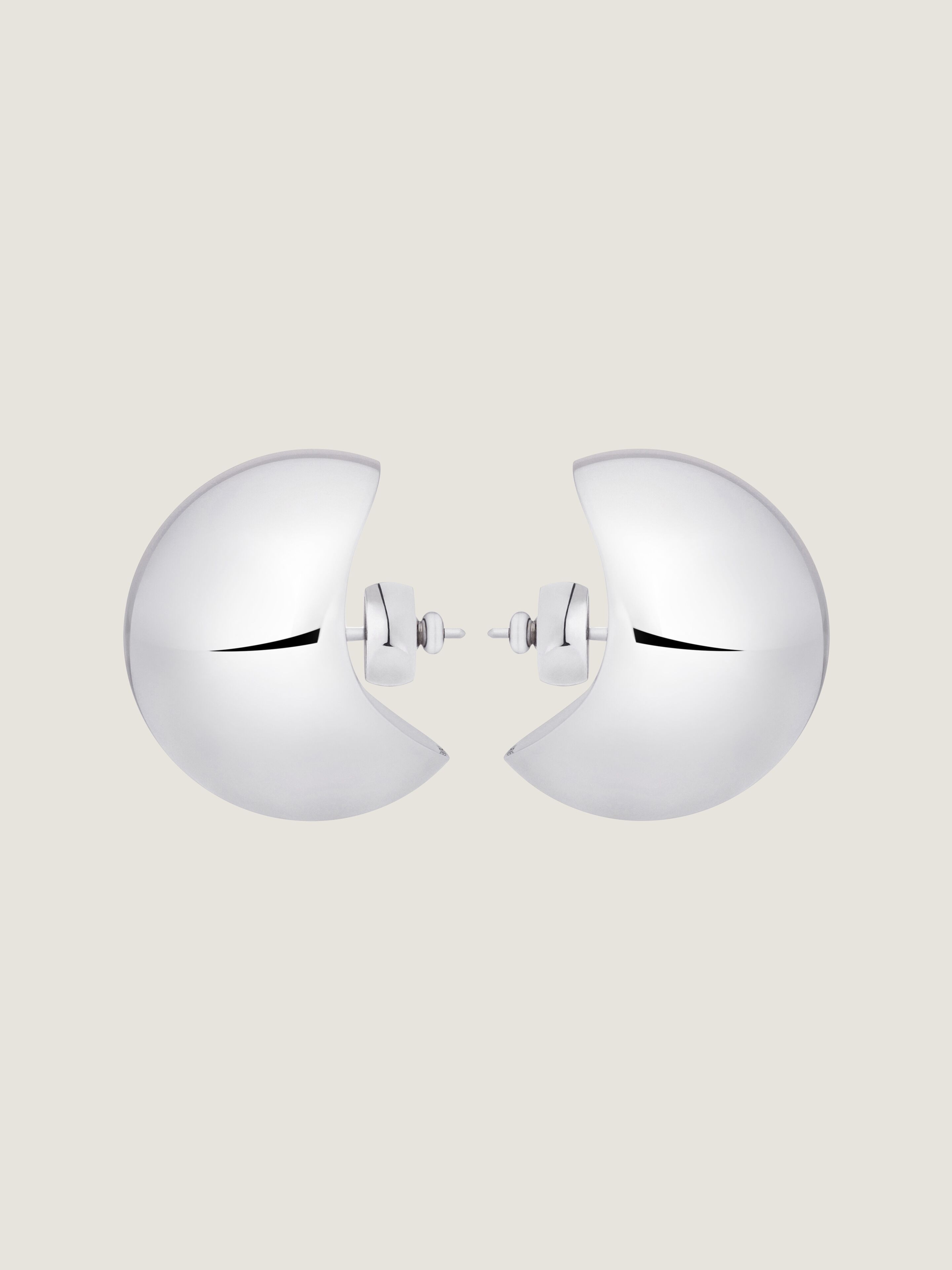 ♦GIVENCHY♦シルバー&ホワイトGStudシングルピアス Curve earrings in metal in - silvery | Givenchy US
