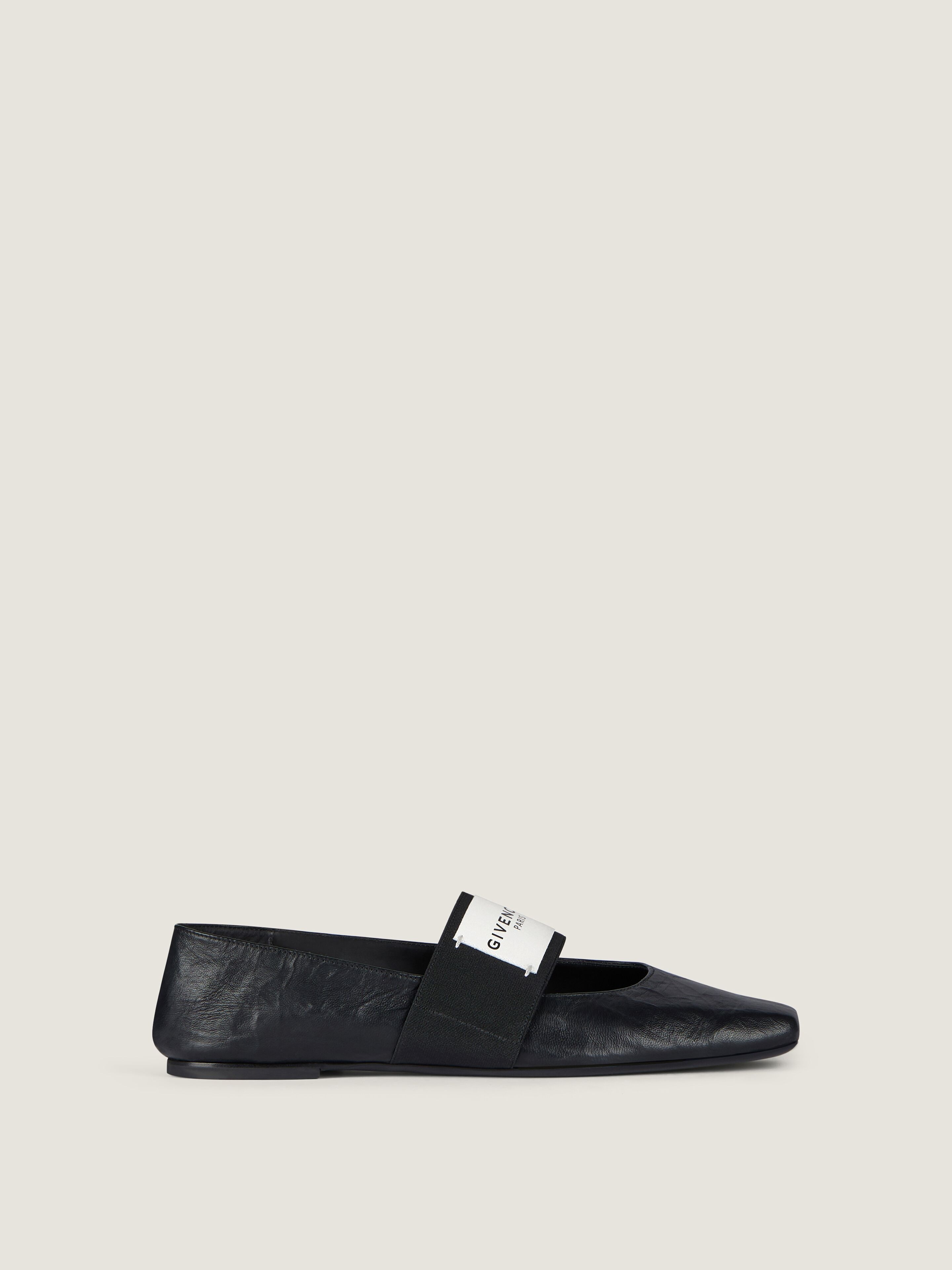 Givenchy Ballerina Shoes Flat Sole Square Toe In Black
