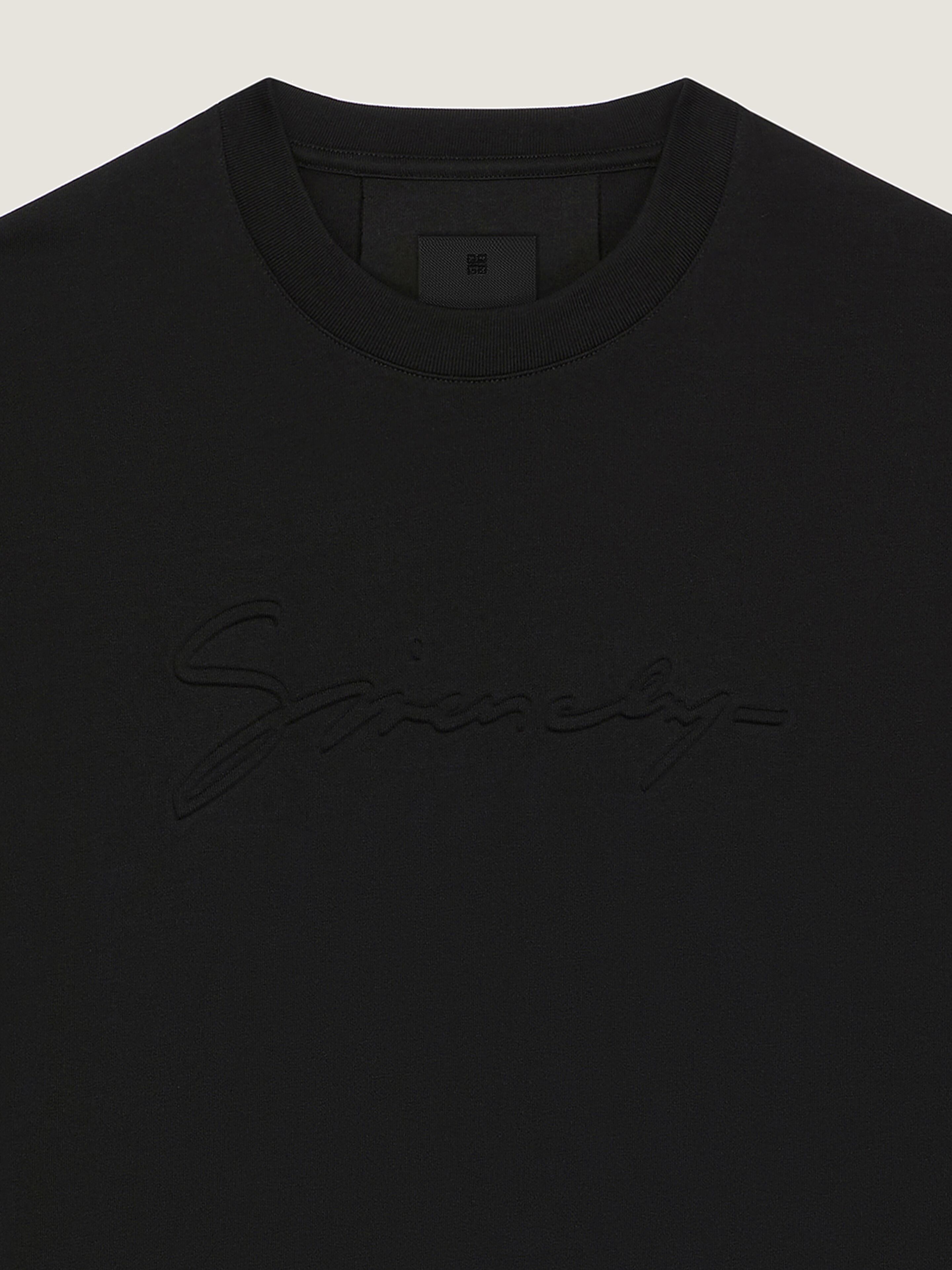 Tシャツ・カットソー GIVENCHY TOP (BM71NK3YRJ 499) Givenchy Khaki Green Regular Fit Cotton Logo T-Shirt