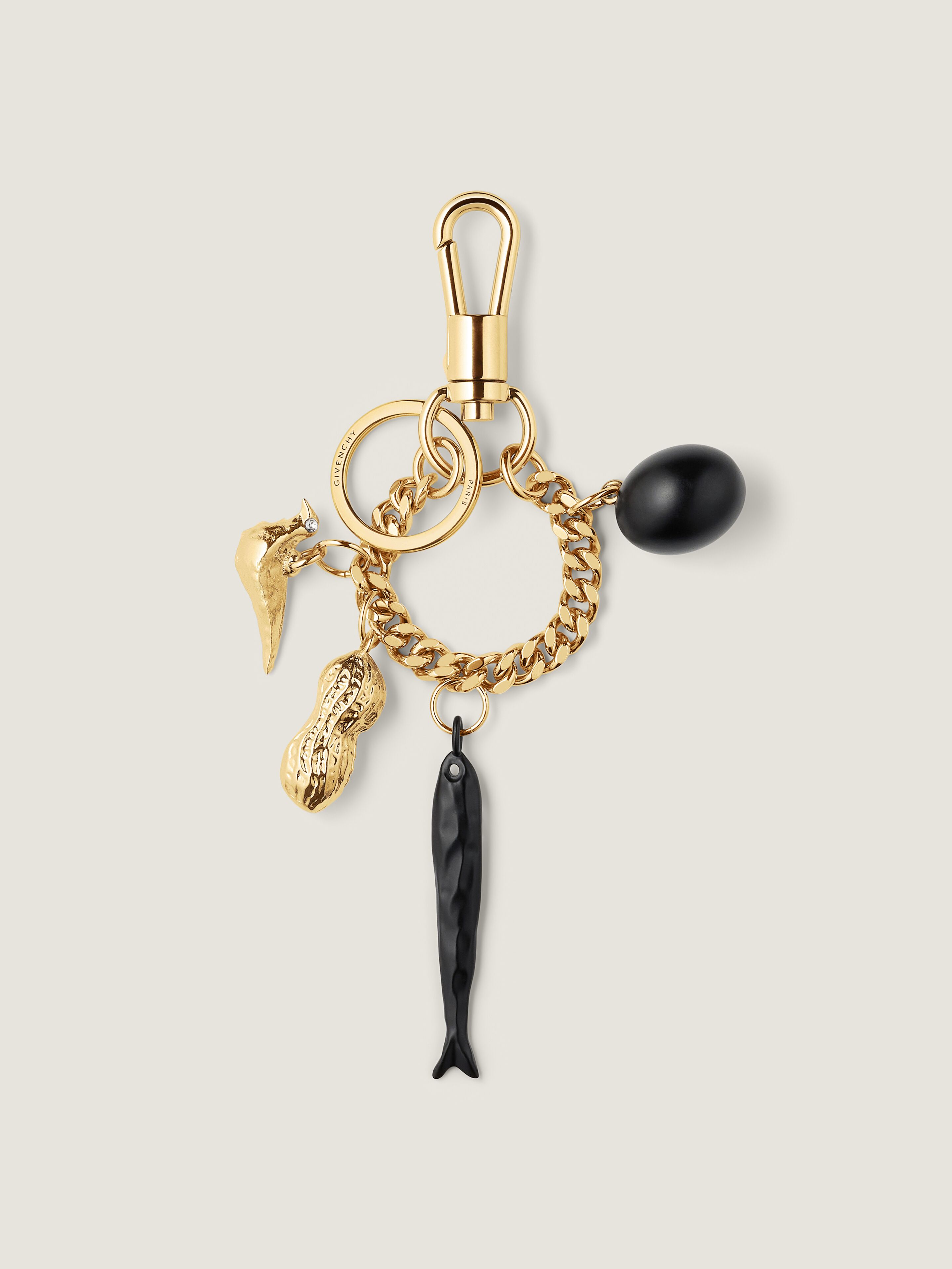 Givenchy Lucky Charms Key Chain In Metal In Gold