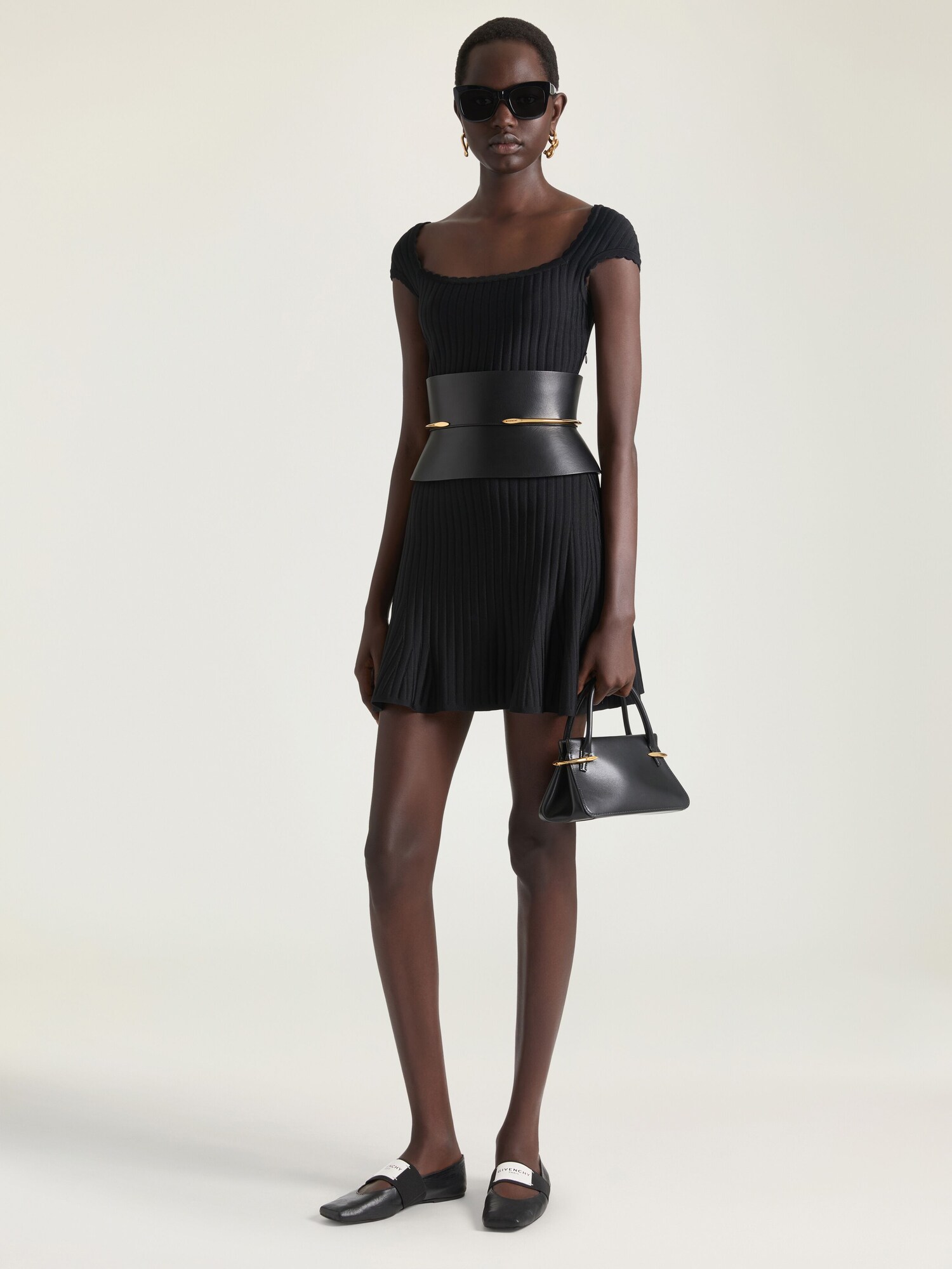 A-line dress in rib
