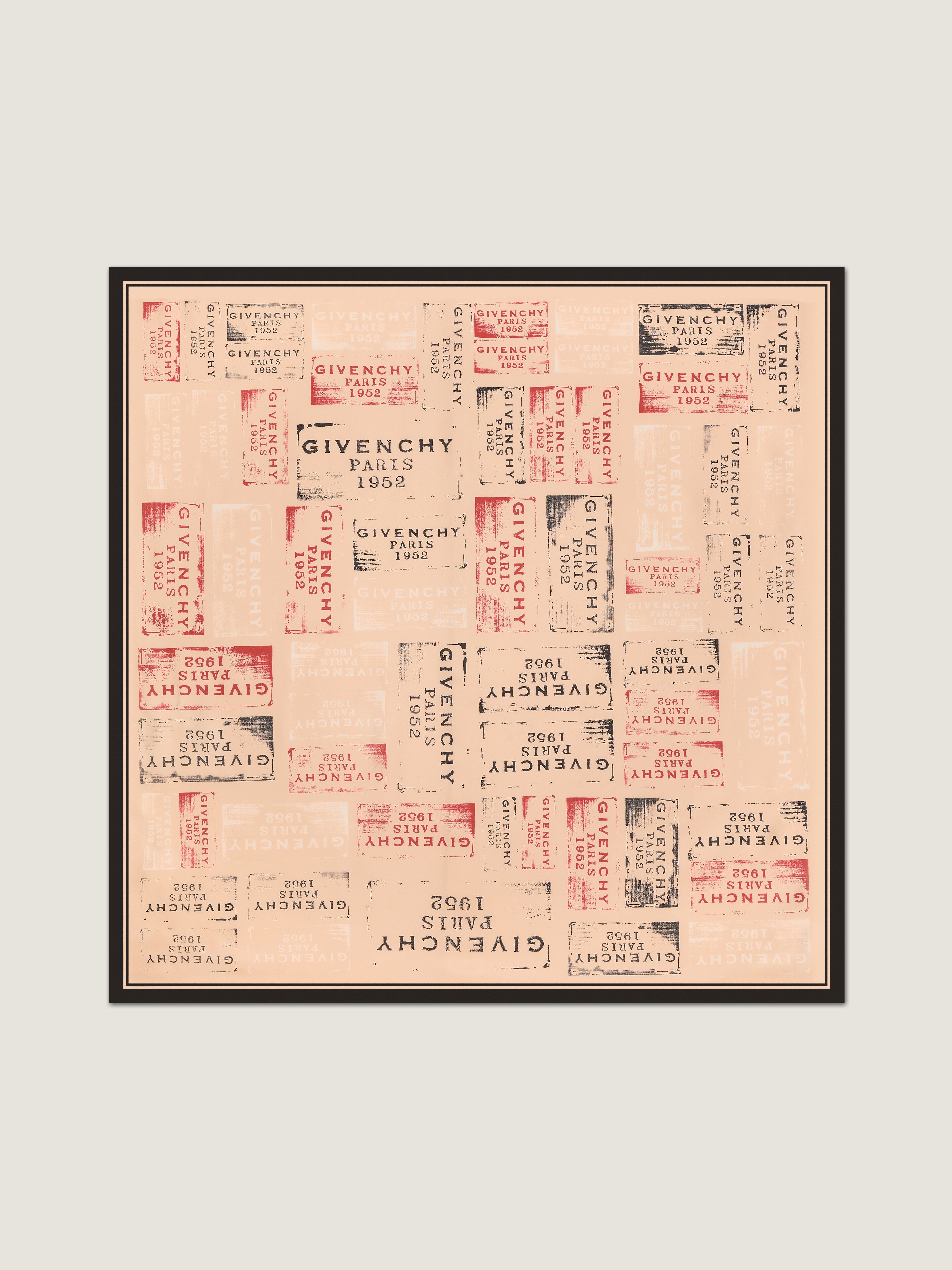 GIVENCHY Stamp shawl in silk in - beige - BG00NBG002-250 | Givenchy US