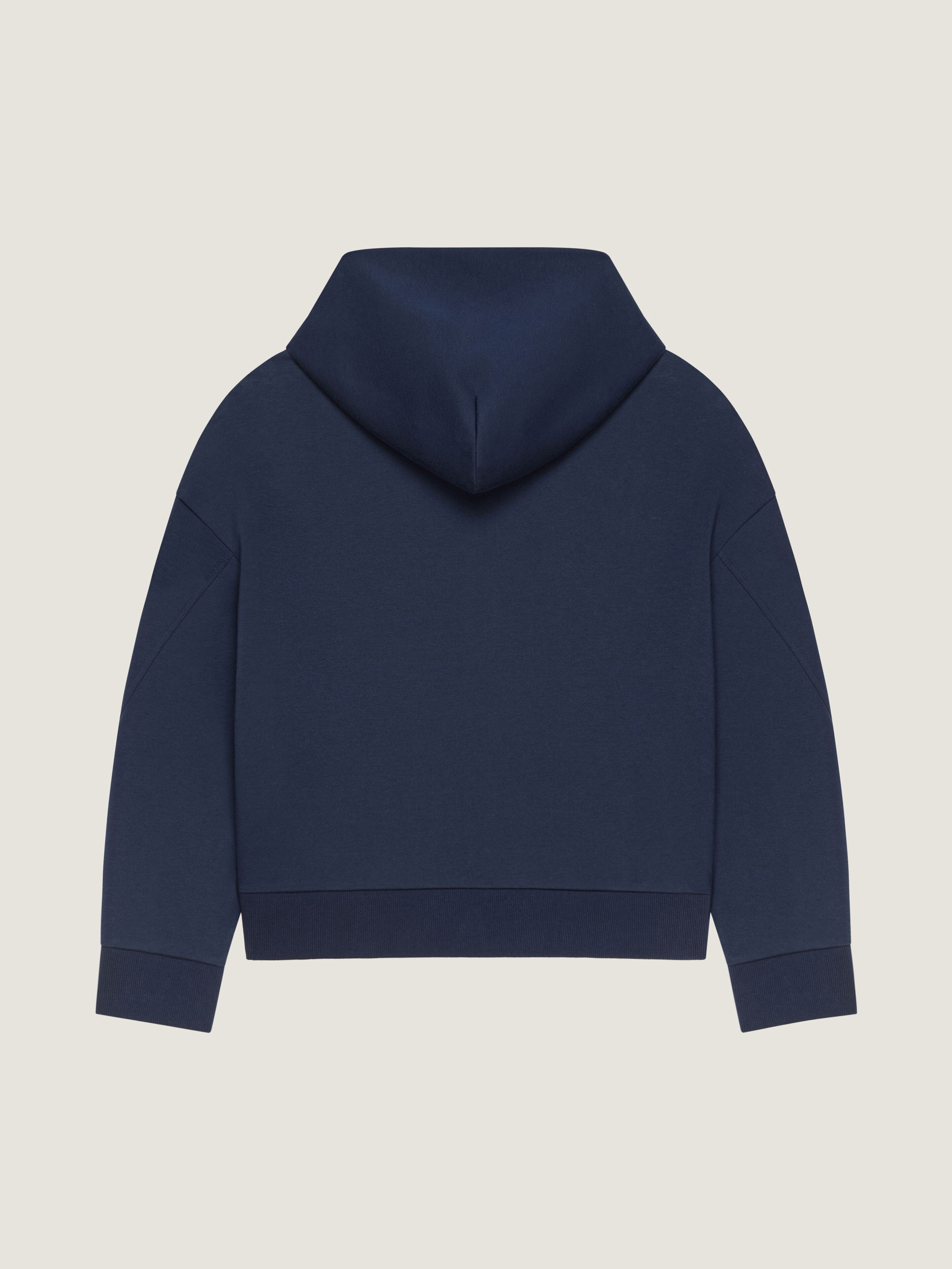 Zipped hoodie in scuba in - navy - BMJ0P5319T-410 | Givenchy US