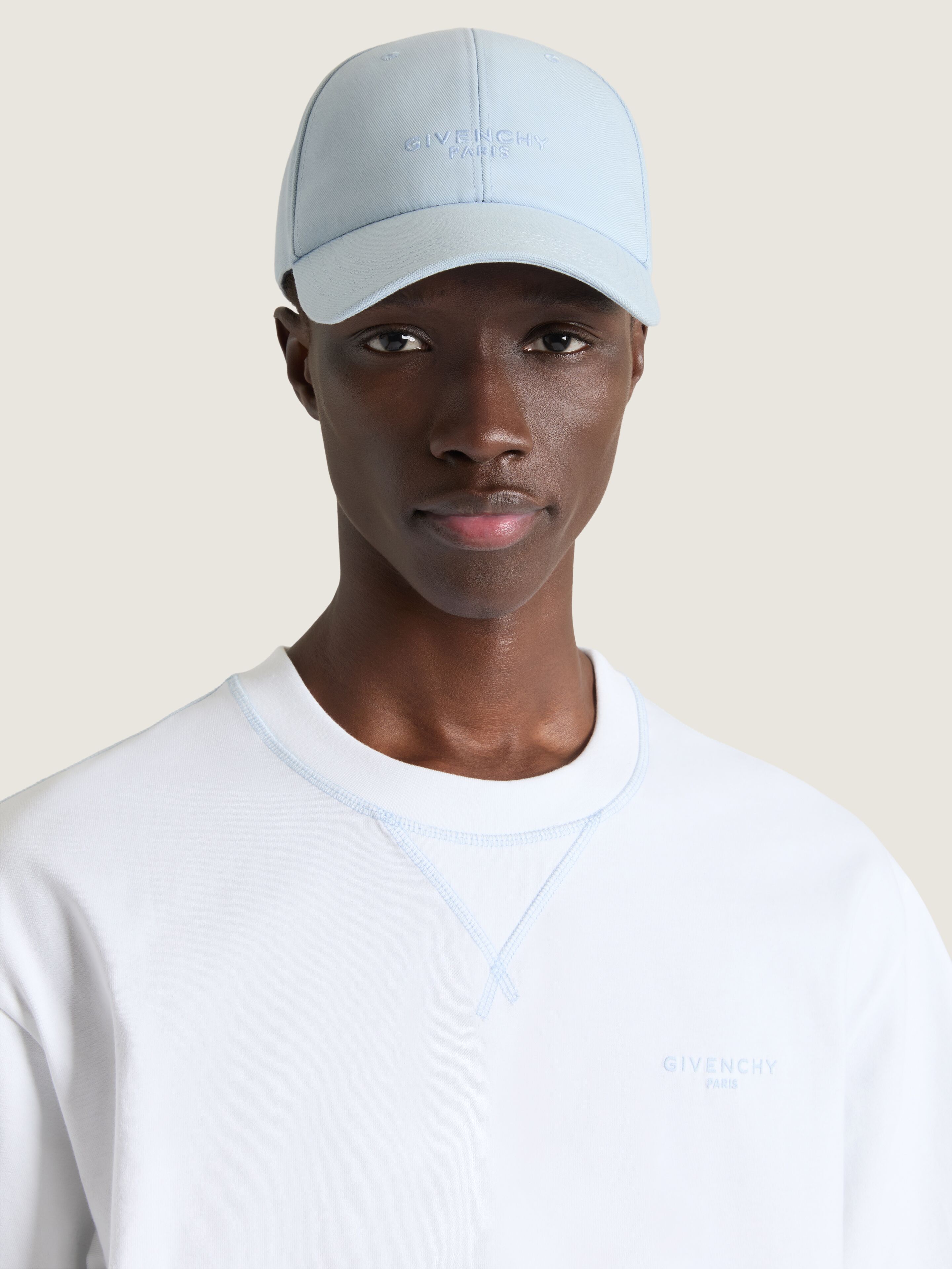 Givenchy Paris embroidered cap in cotton in - light blue