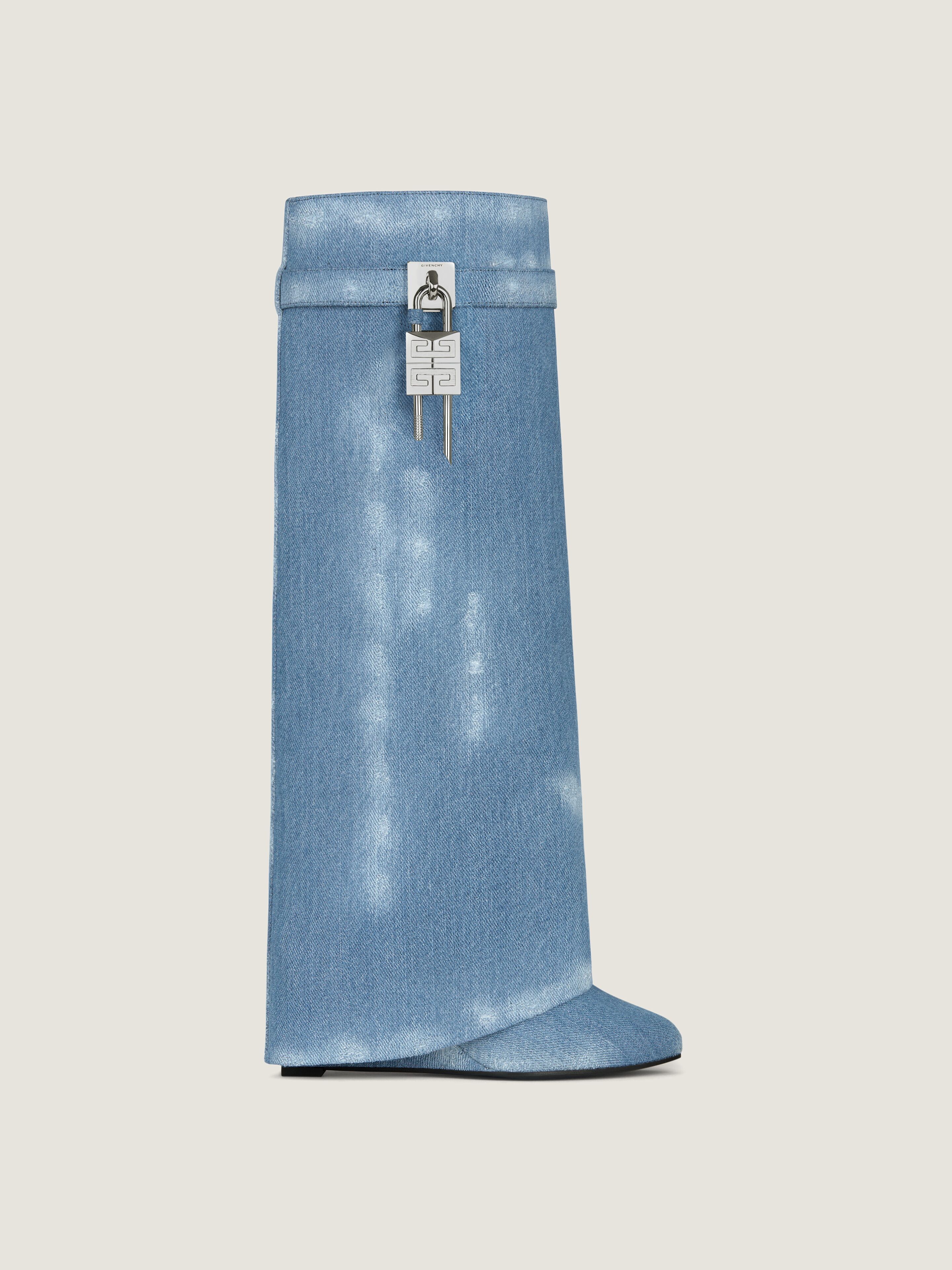 【GIVENCHY 】揺れるロゴ☆シャークロックデニムアンクル ブーツ GIVENCHY 】揺れるロゴ☆シャークロックデニムアンクル ブーツ