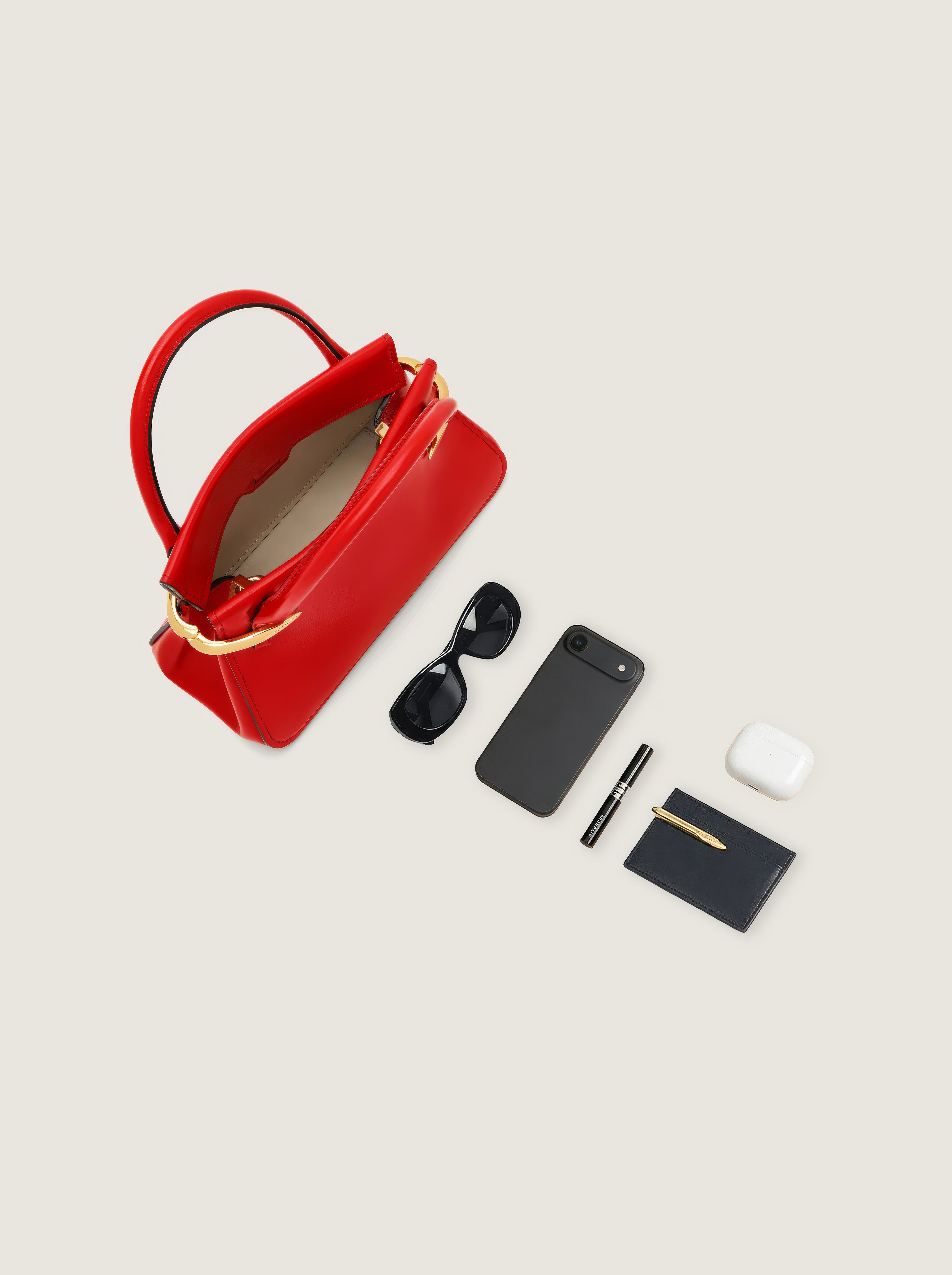 Mini Pinch bag in leather in - deep red - BB515JB2CN-699 | Givenchy
