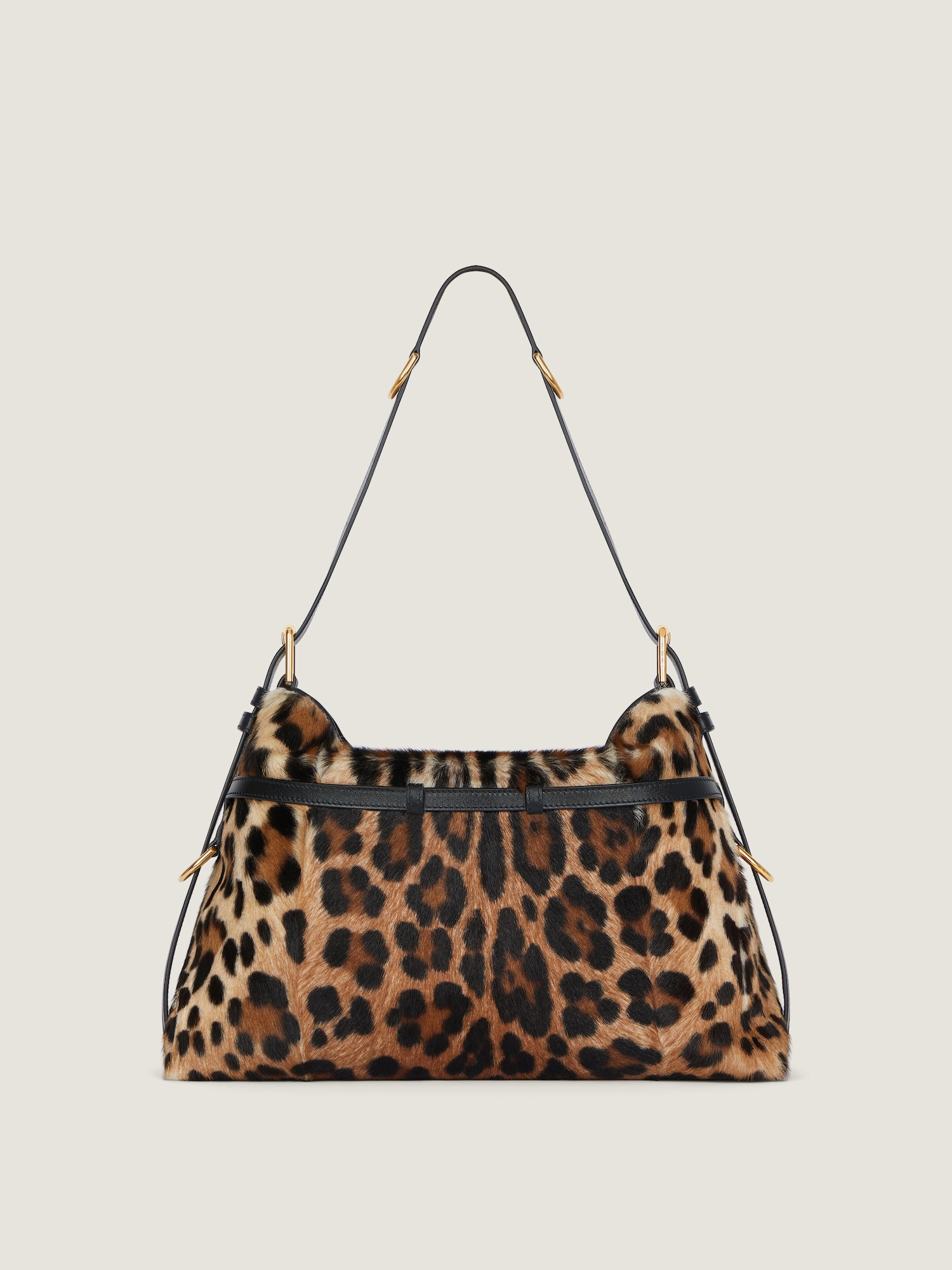Medium Voyou bag in pony effect leather with leopard pattern in 