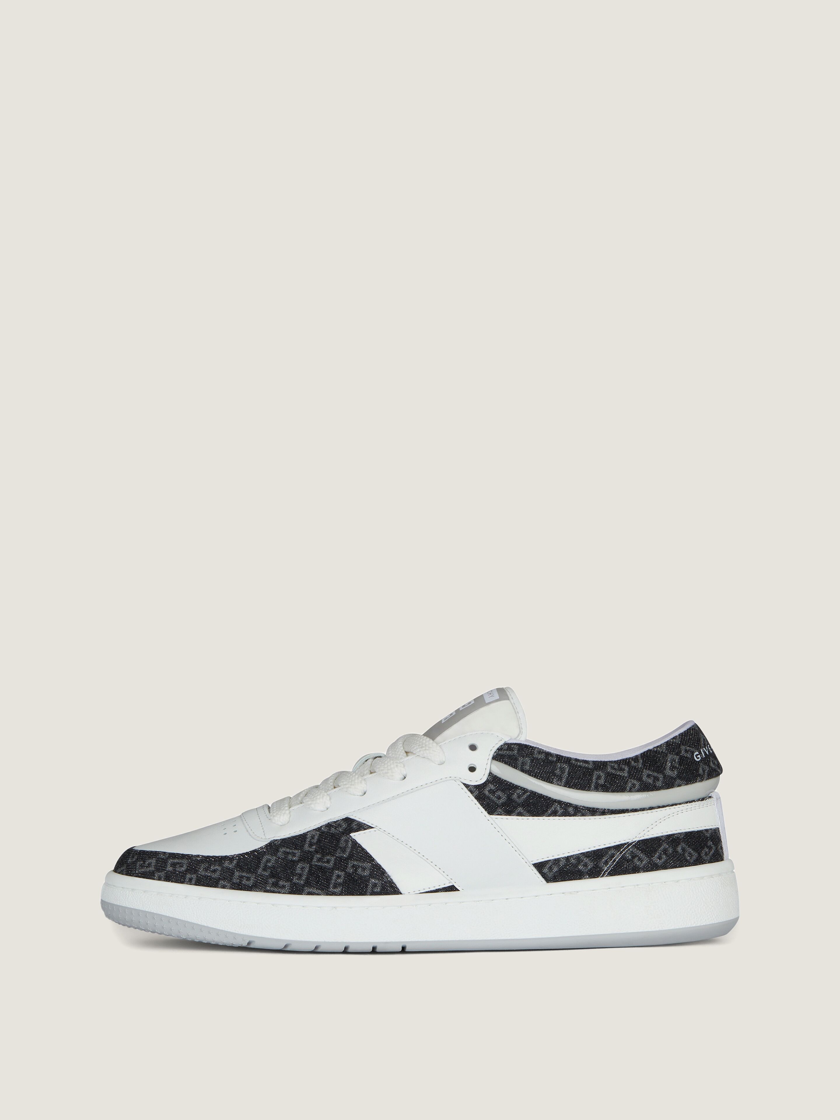 G Move sneakers in leather and monogram 72 denim | Givenchy