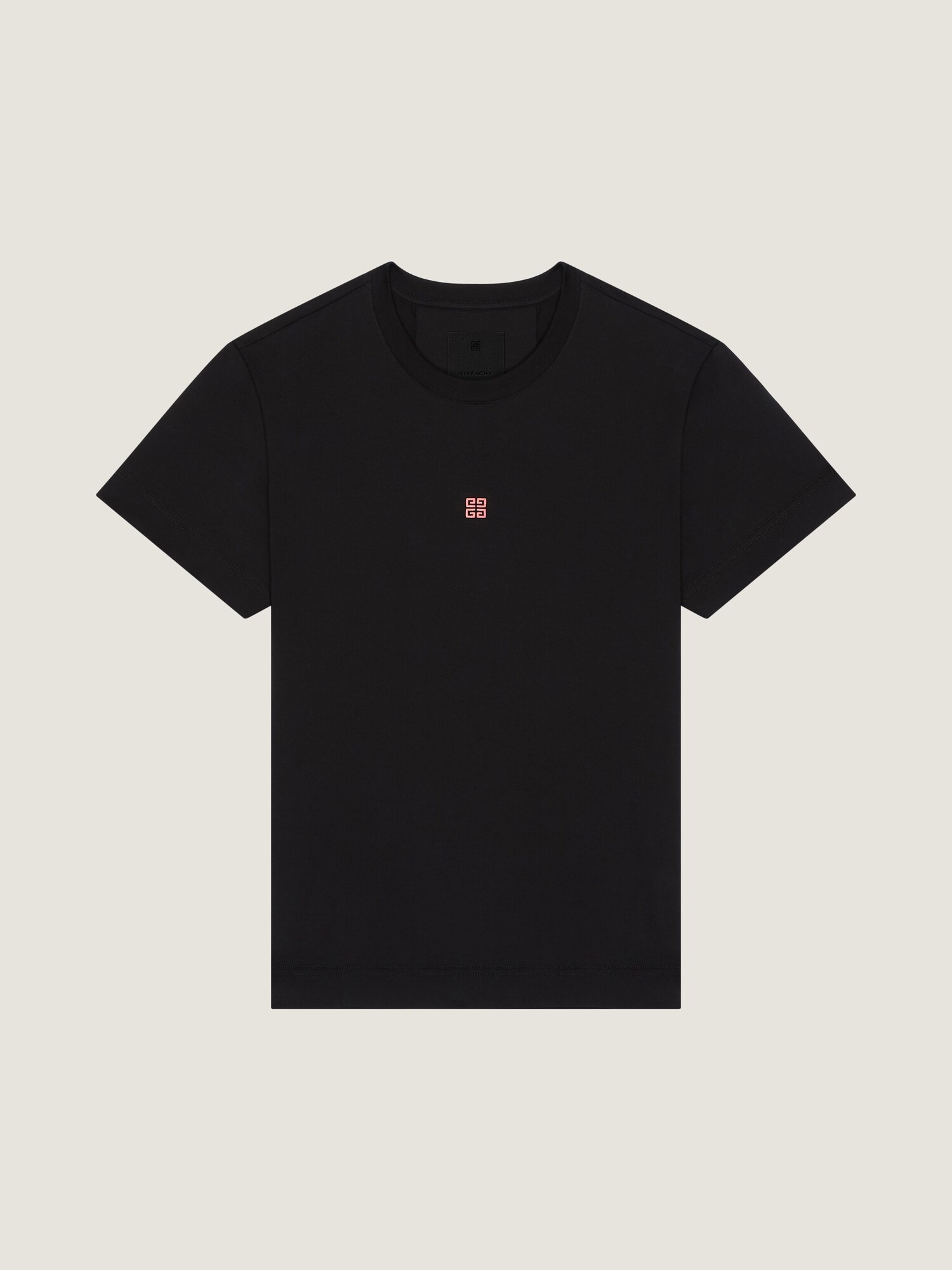 スリムフィット 4Gエンブロイダリー Tシャツ - ブラック/ピンク 