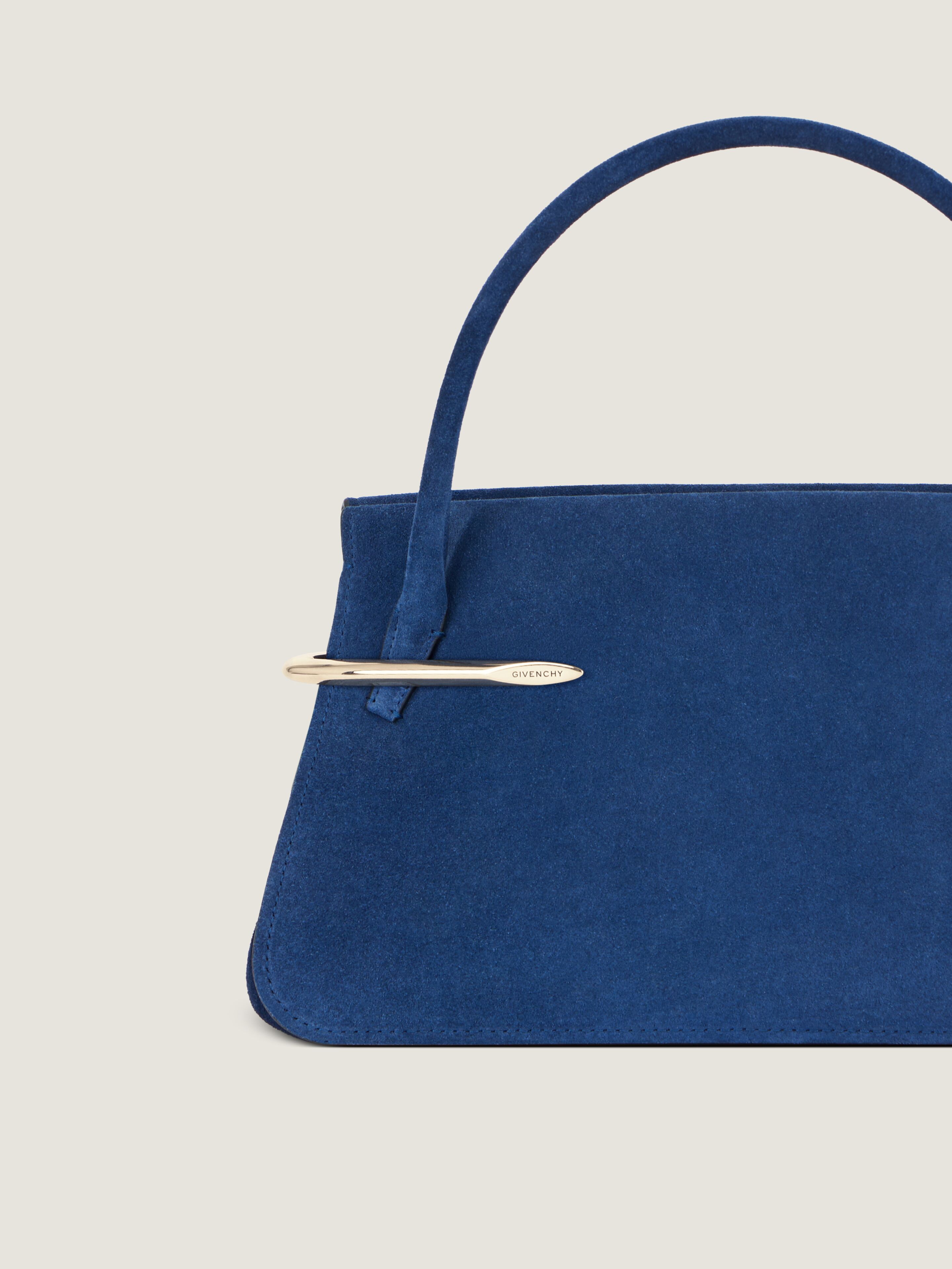 Medium Pinch bag in suede leather in - saphir blue - BB5158B2L7