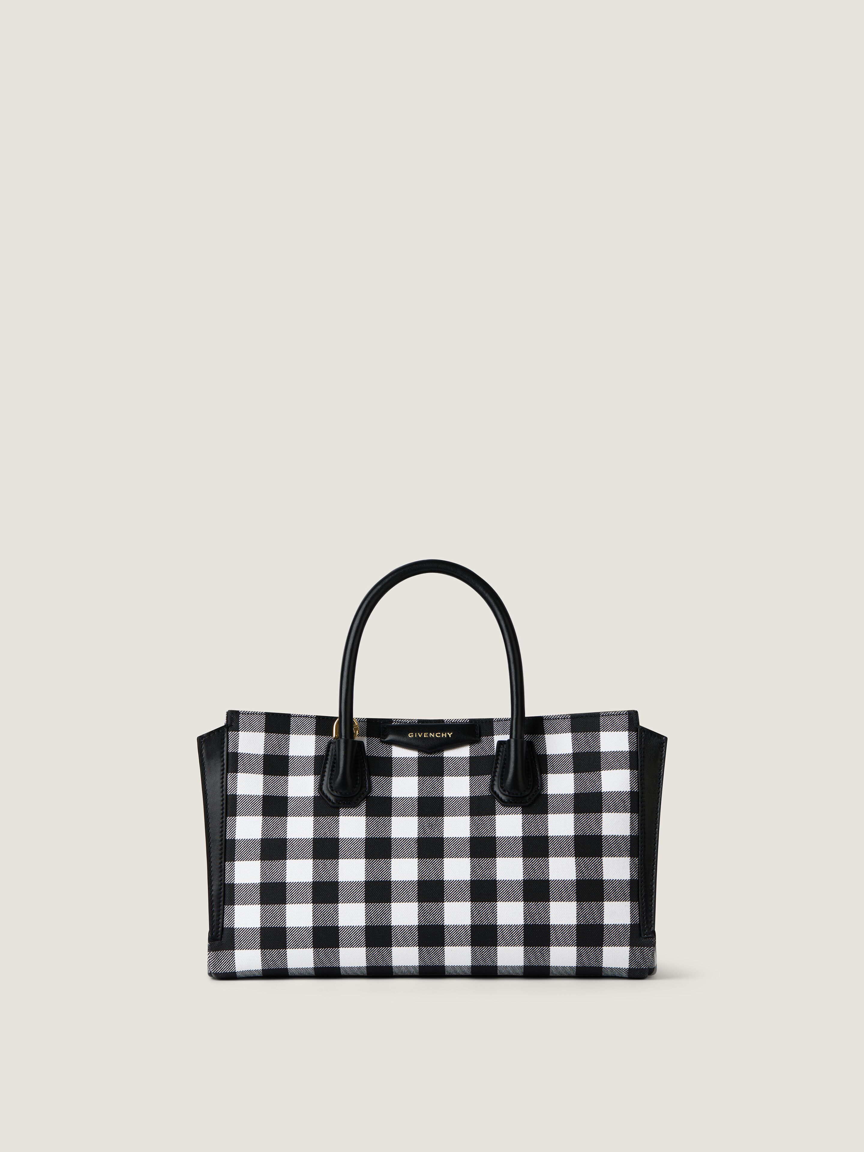 Small Antigona Catchall bag in checked canvas | Givenchy US | Givenchy