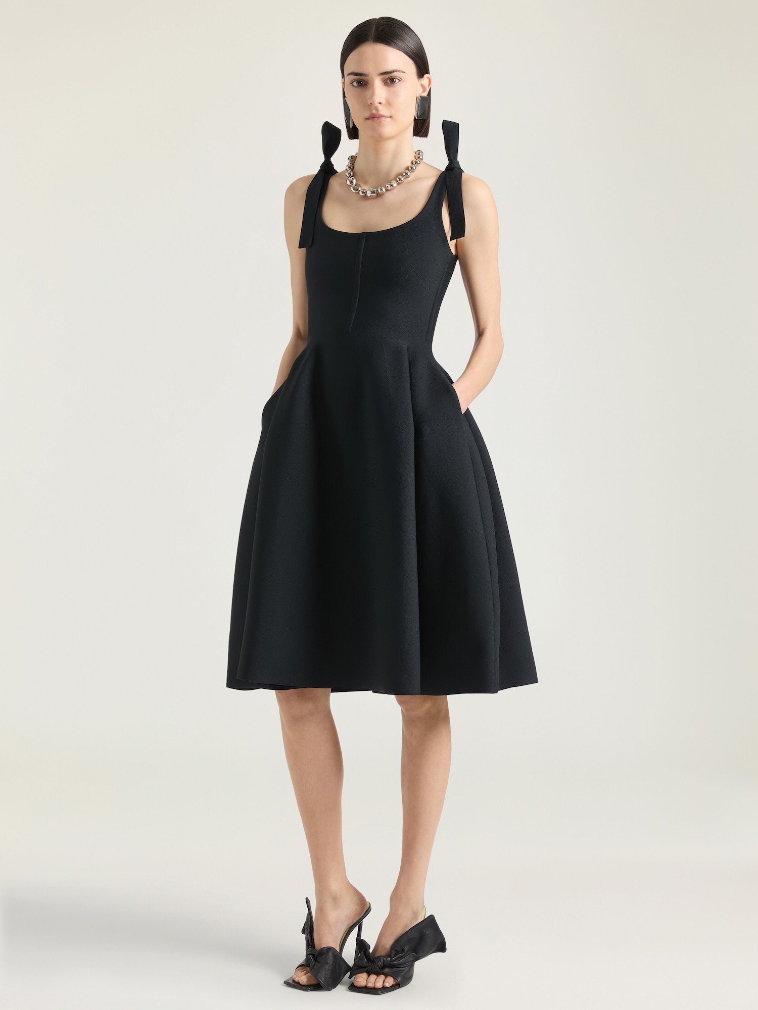 Givenchy Women's Dress In Compact Knit With Bows - Black