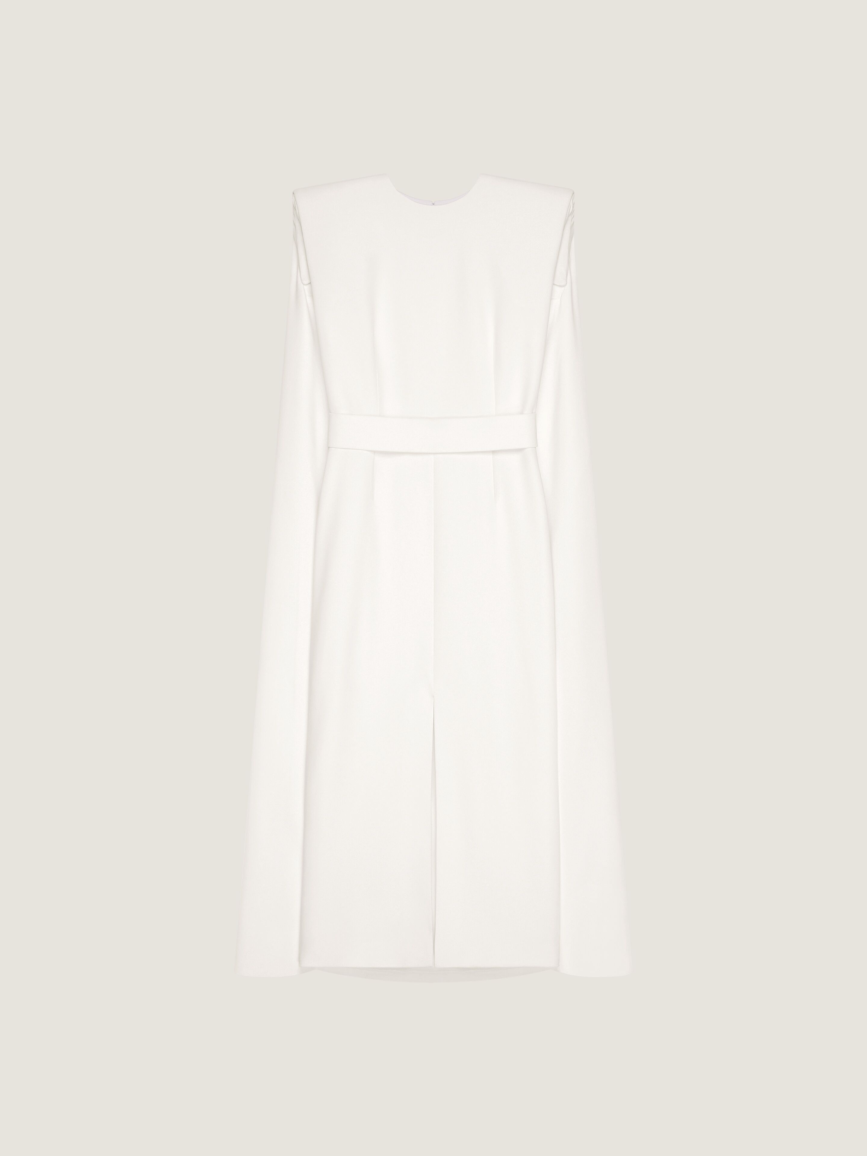 Givenchy Dress In Crepe Cady With Cape In White
