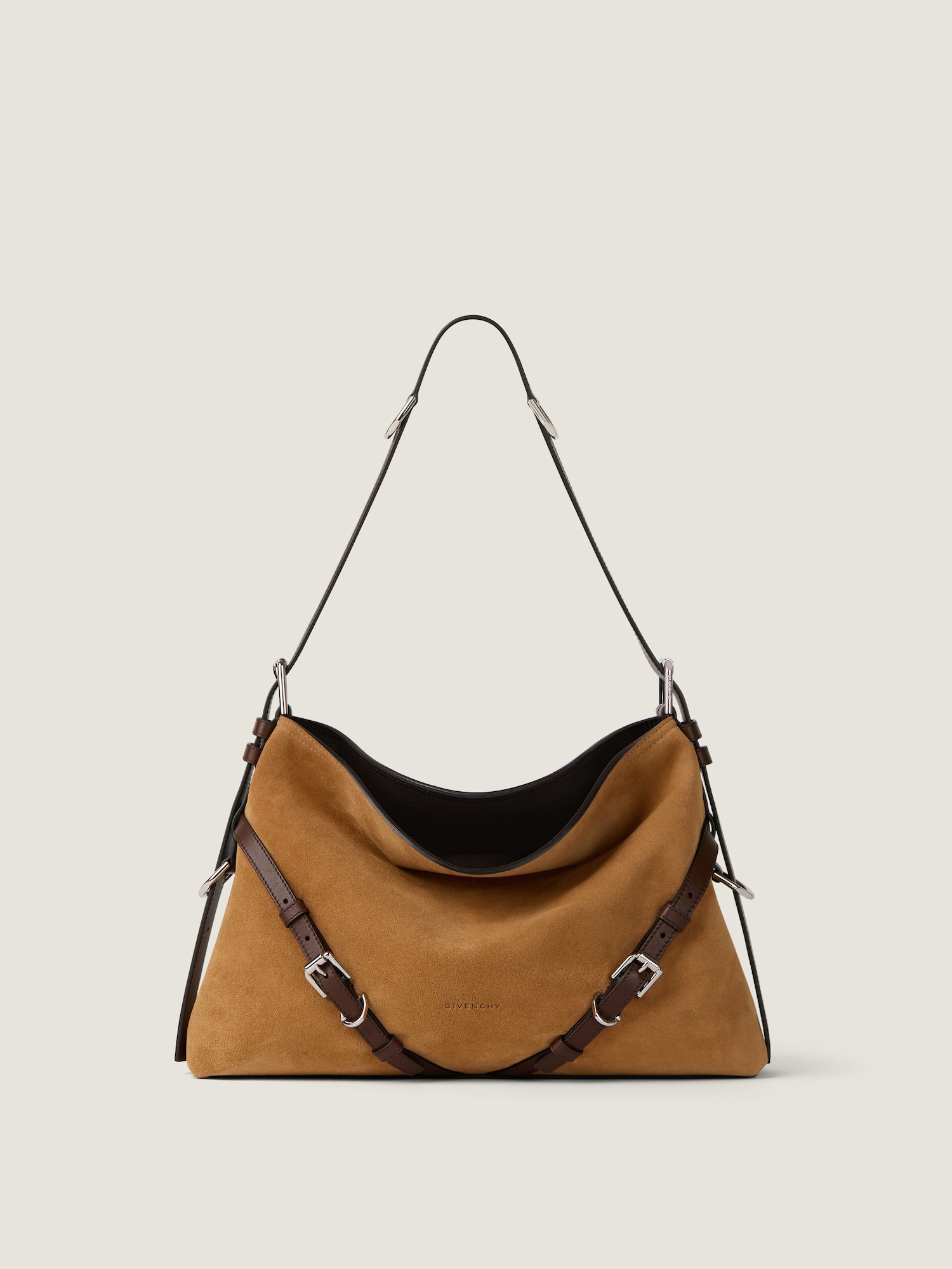 Medium Voyou bag in suede and leather in - sand - BB5131B2GJ-285 