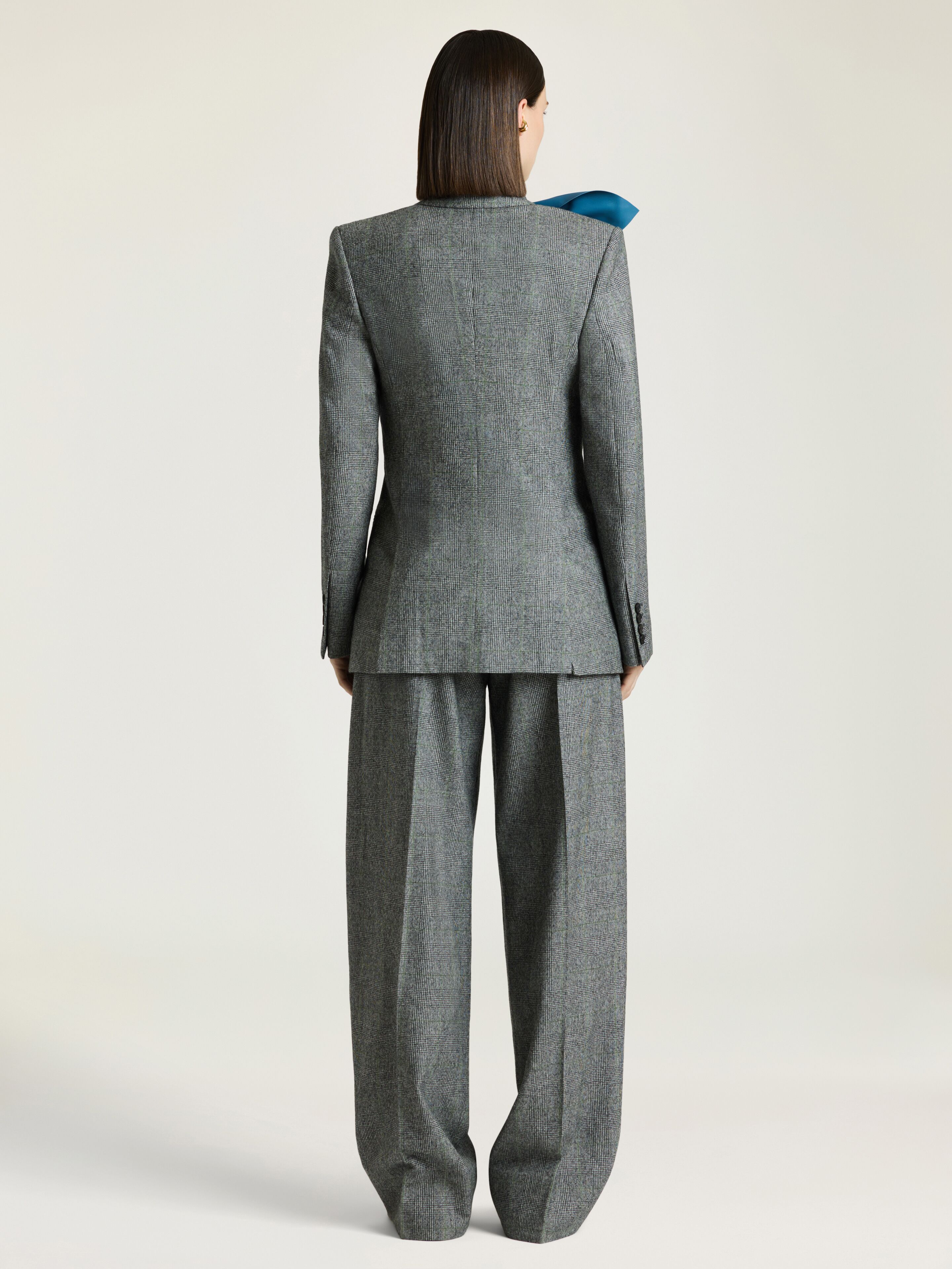 Double-breasted checked jacket in flannel in - grey mix