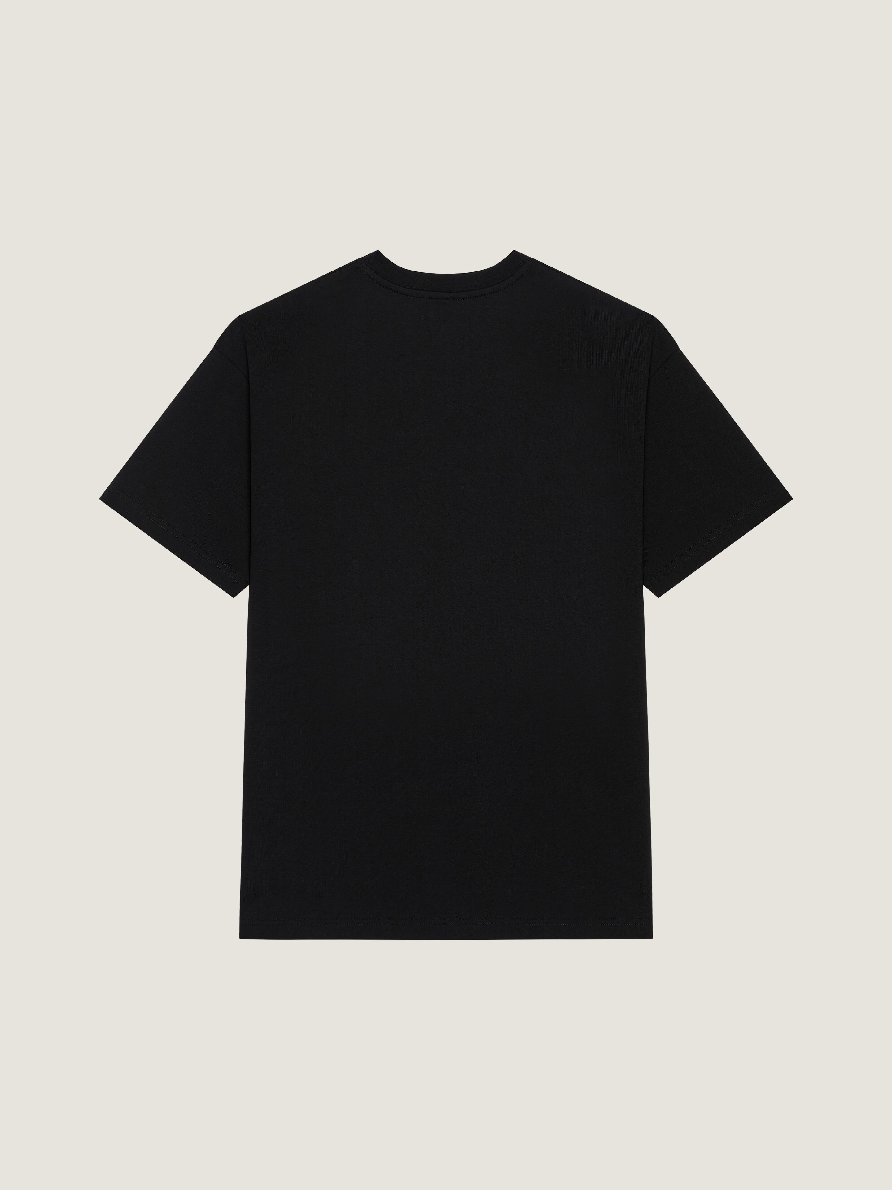 コットン フォトグラフィックネガ プリント Tシャツ - ブラック