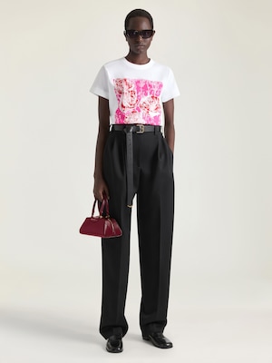 Mini Antigona East-West bag in Box leather