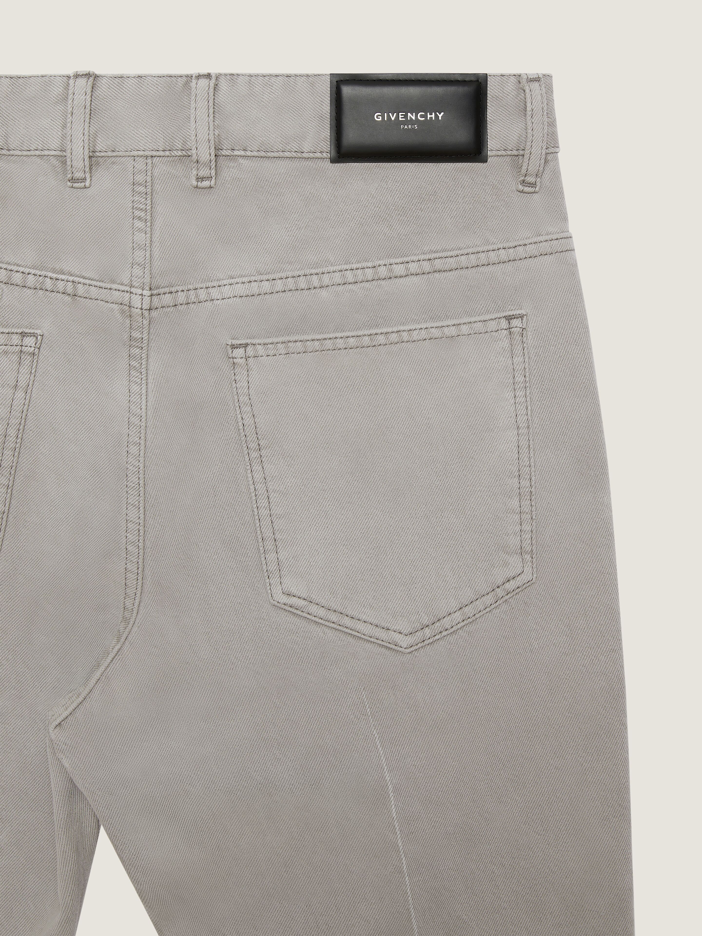 Straight fit grey jeans with folded effect in - cloud grey