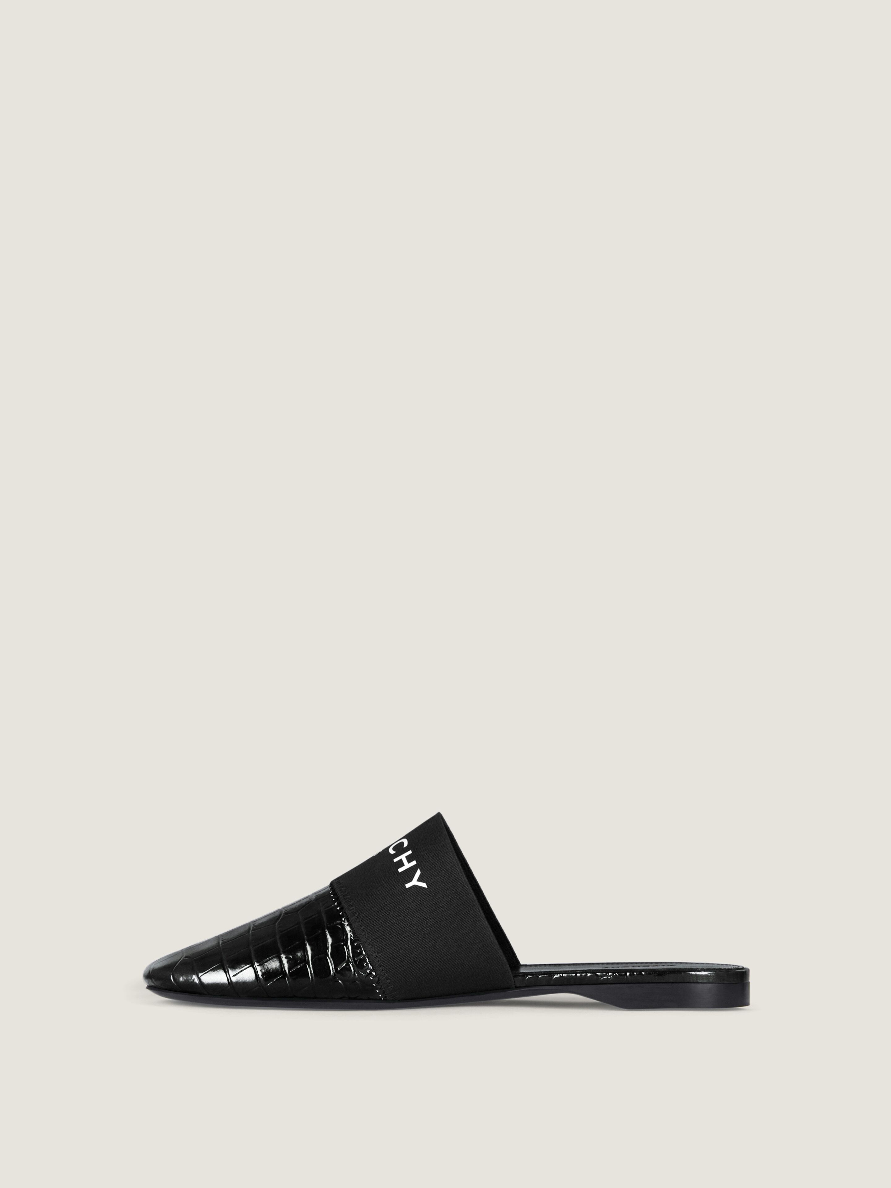 GIVENCHY ◆ Bedford Flat Mules NIB NEW Givenchy Bedford Black metallic logo leather mules