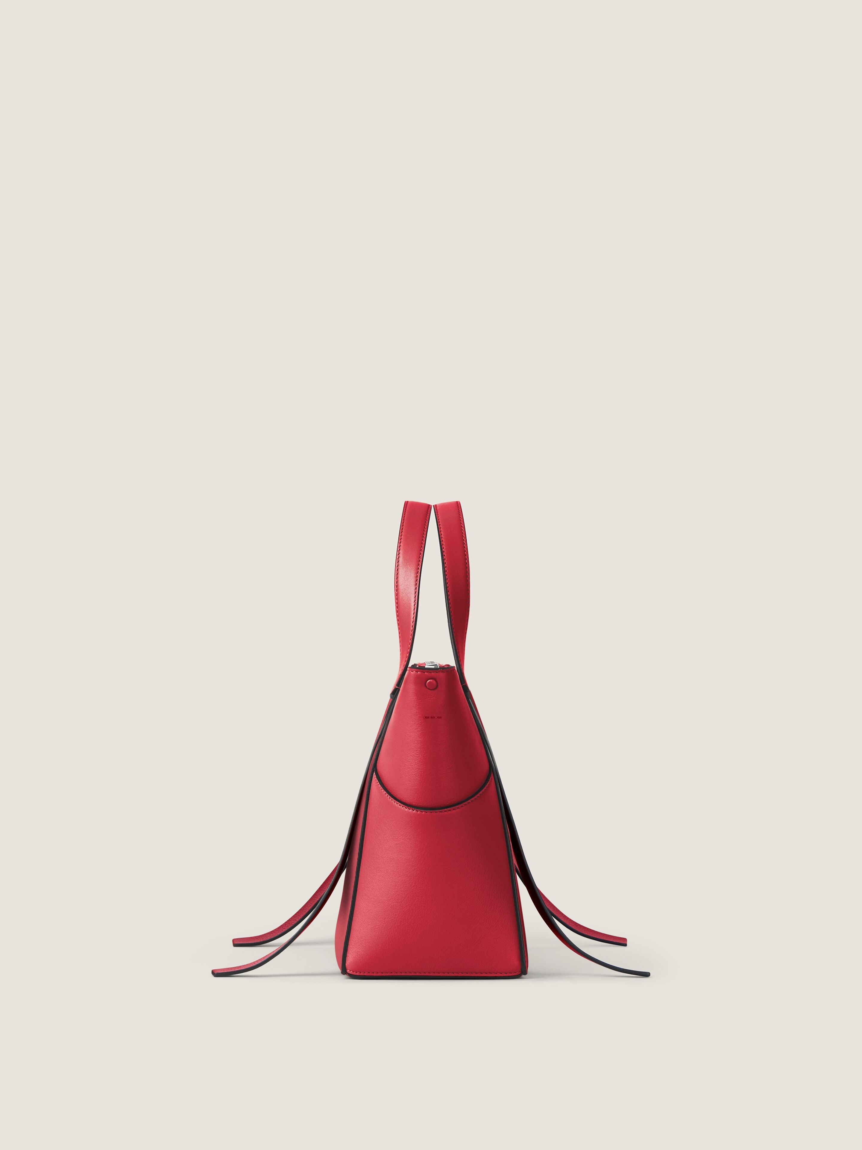 Medium The Snatch bag in grained leather in - equestrian red