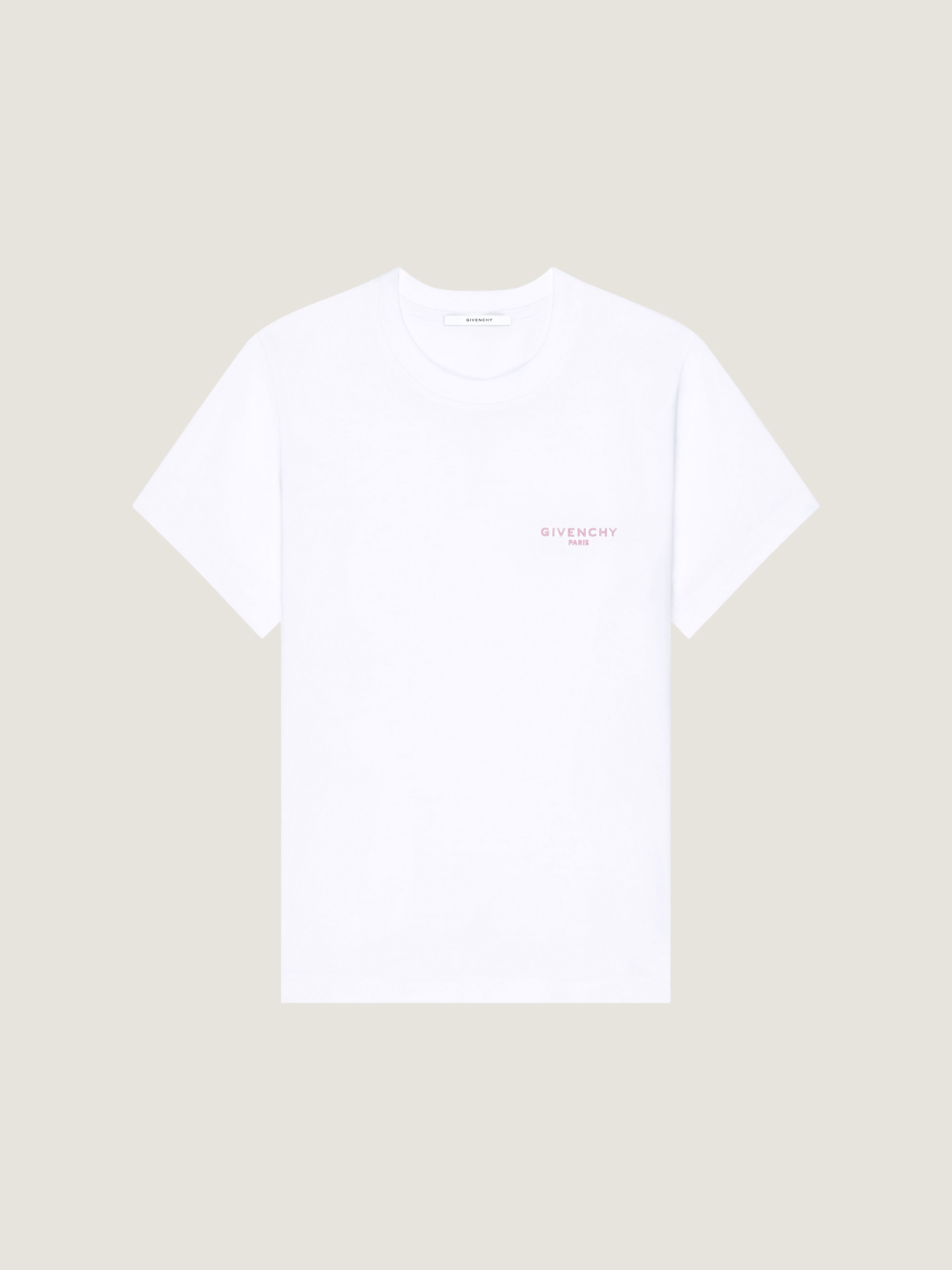 スリム GIVENCHY PARISエンブロイダリー コットン Tシャツ | Givenchy