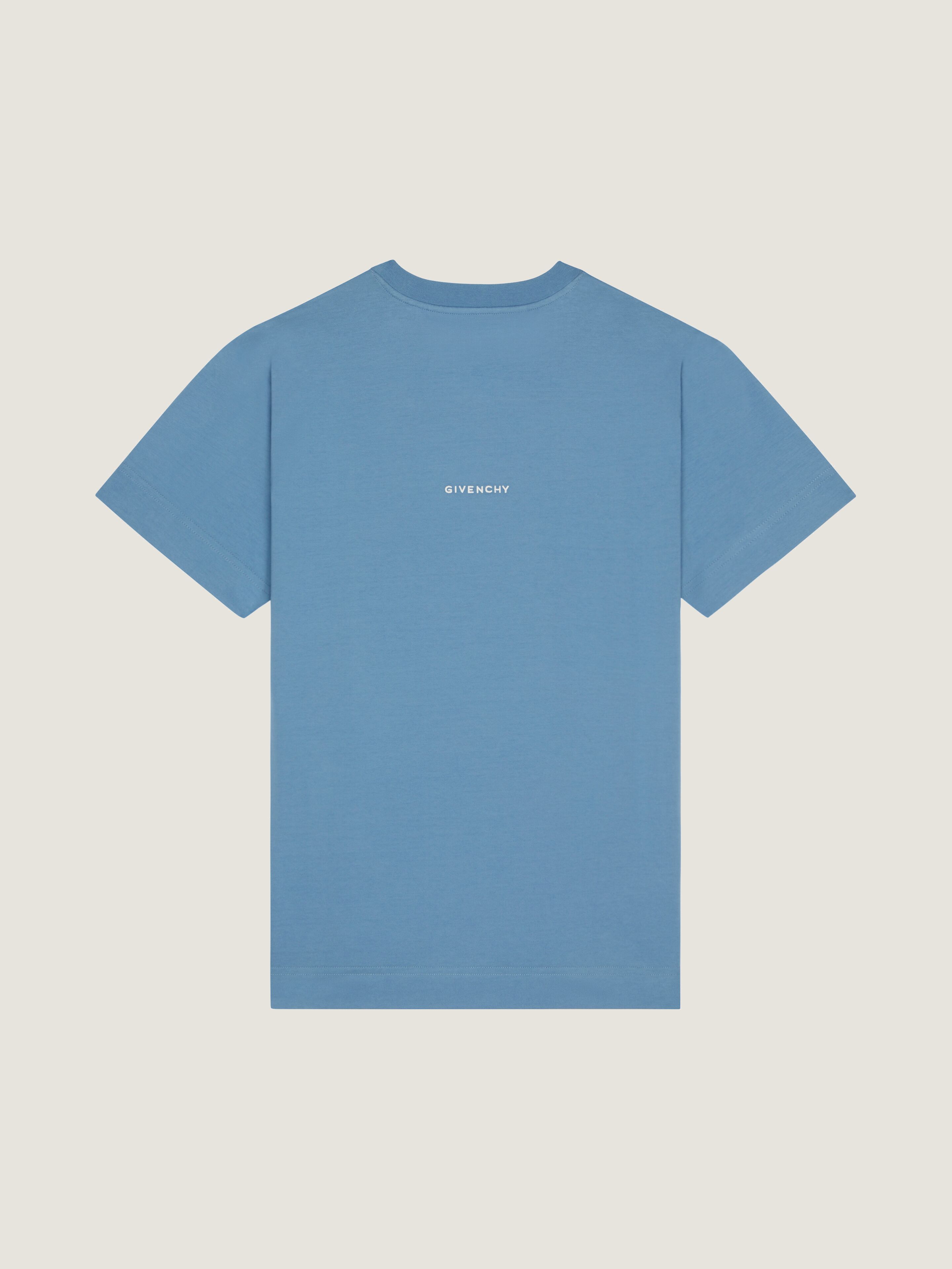 Slim fit t-shirt in cotton with 4G embroidery in - blue