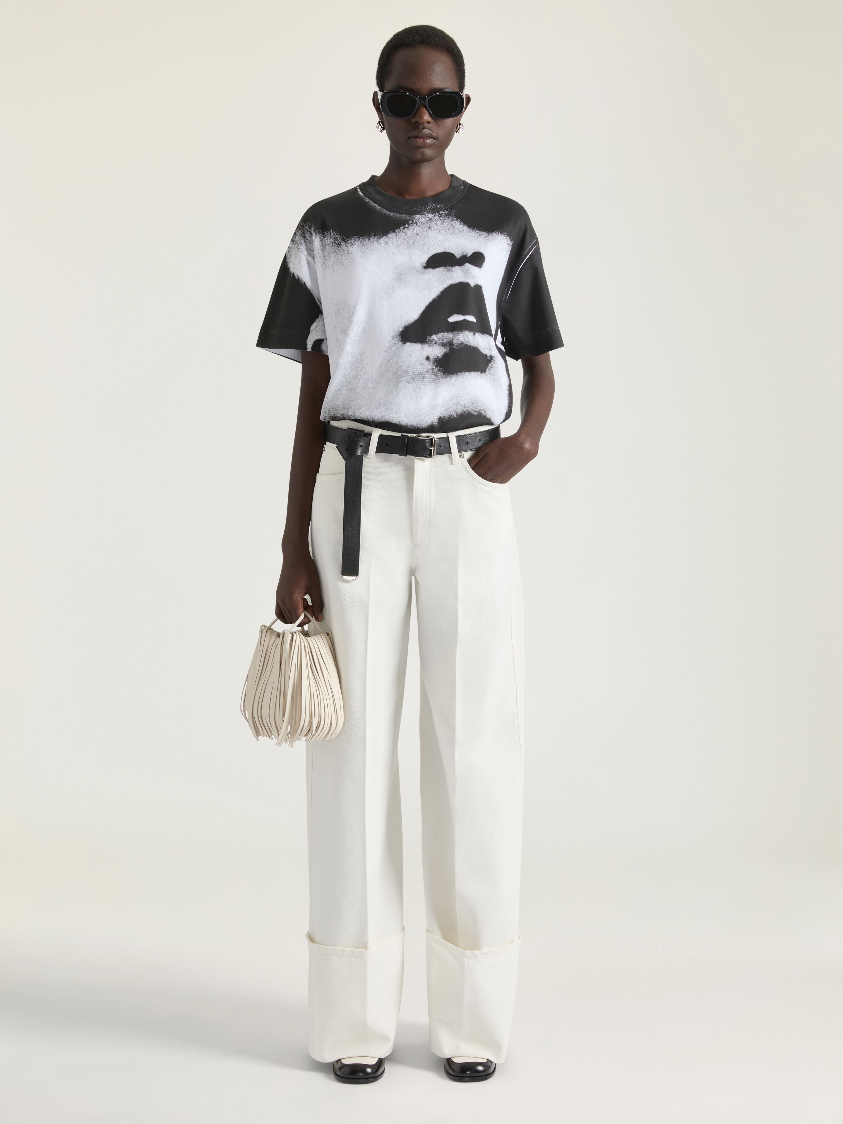 White turn-up jeans in - off white - BW51AZ516T-130 | Givenchy US