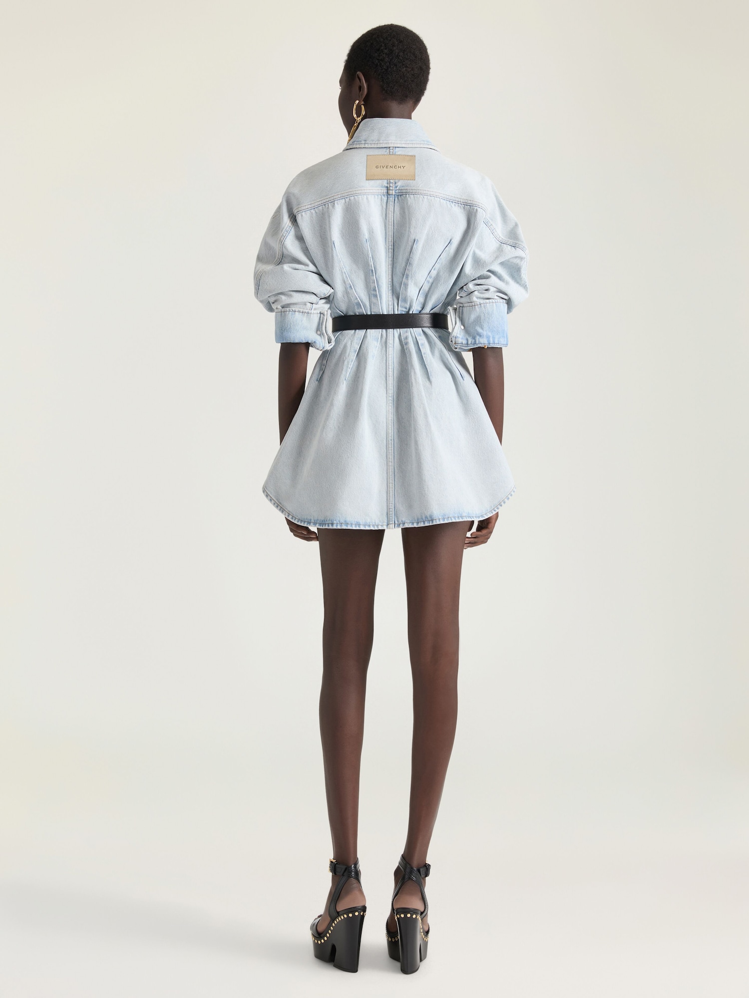 Givenchy - Cocoon Dress in Light Blue Denim - Blue - Cotton - Women - Size: 44 Givenchy - Cocoon Dress in Light Blue Denim - Blue - Cotton - Women - Size: 44