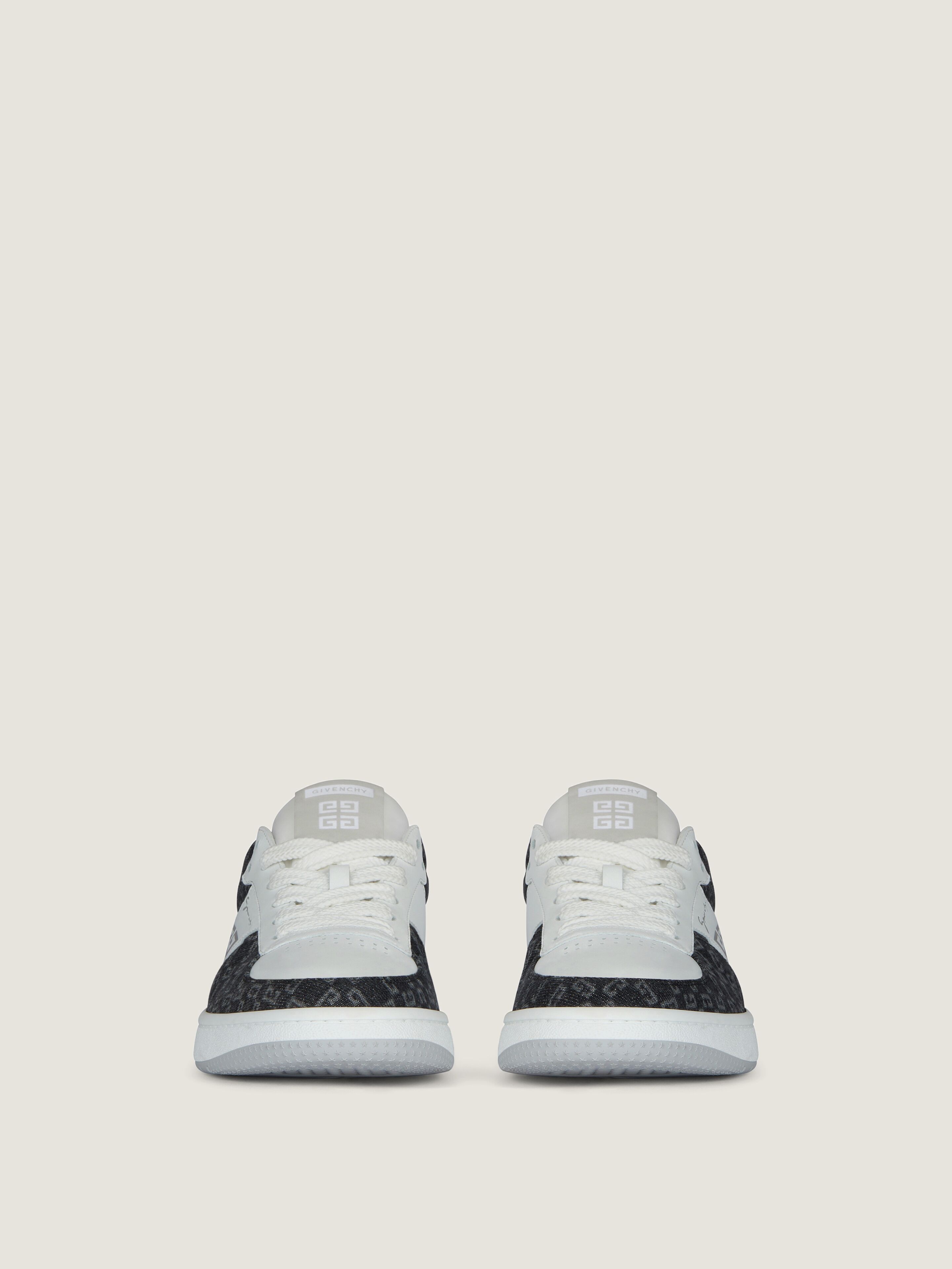 G Move sneakers in leather and monogram 72 denim | Givenchy